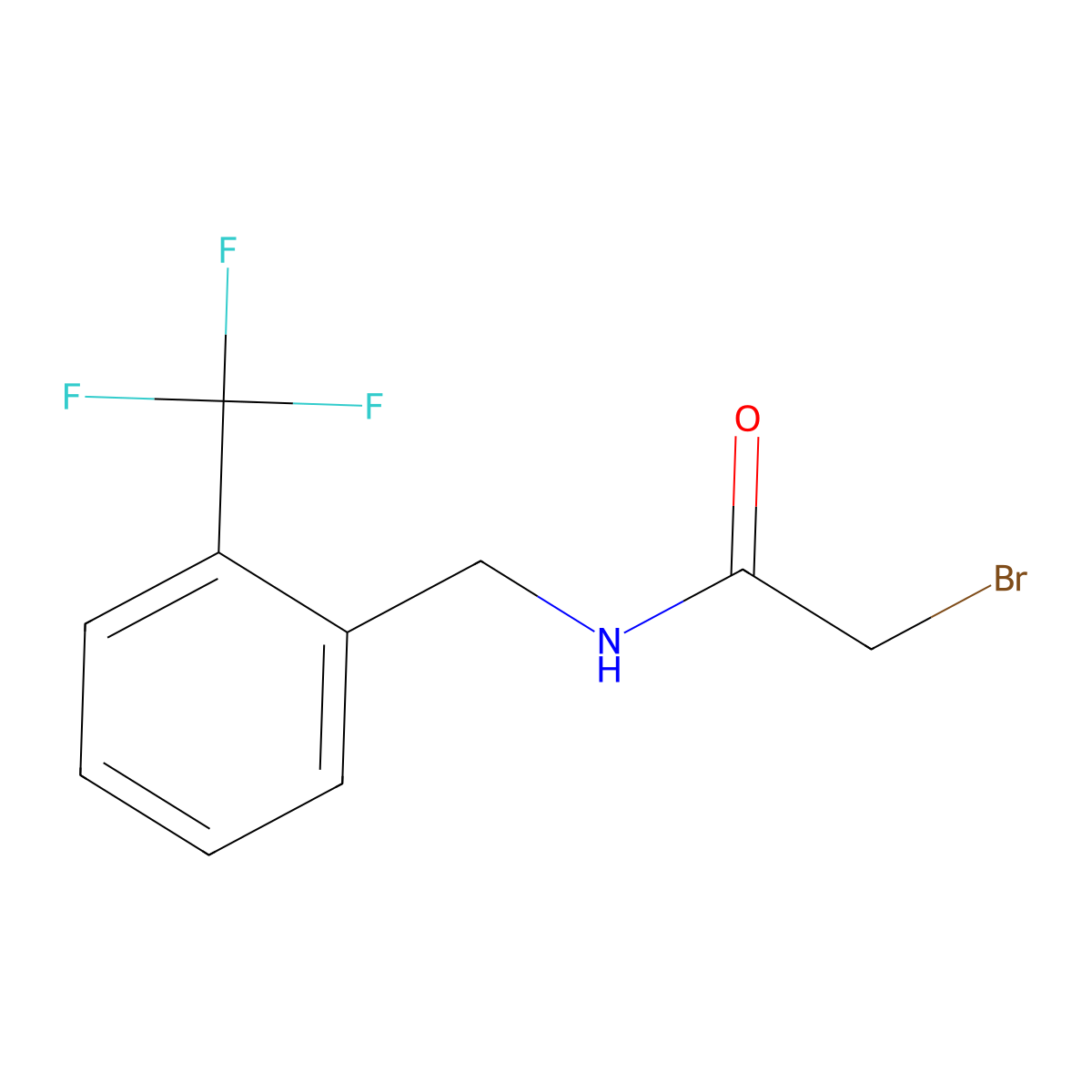 2-Bromo-n-[2-(trifluoromethyl)benzyl]acetamide molecular structure, CAS 1228506-96-4