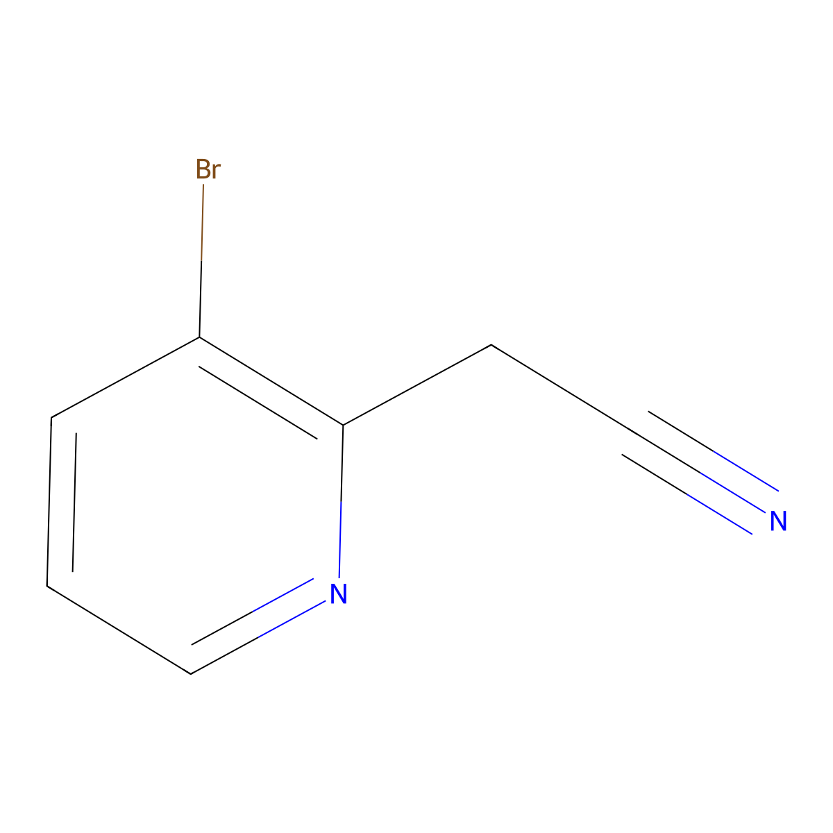 2-(3-Bromopyridin-2-yl)acetonitrile molecular structure, CAS 122851-60-9