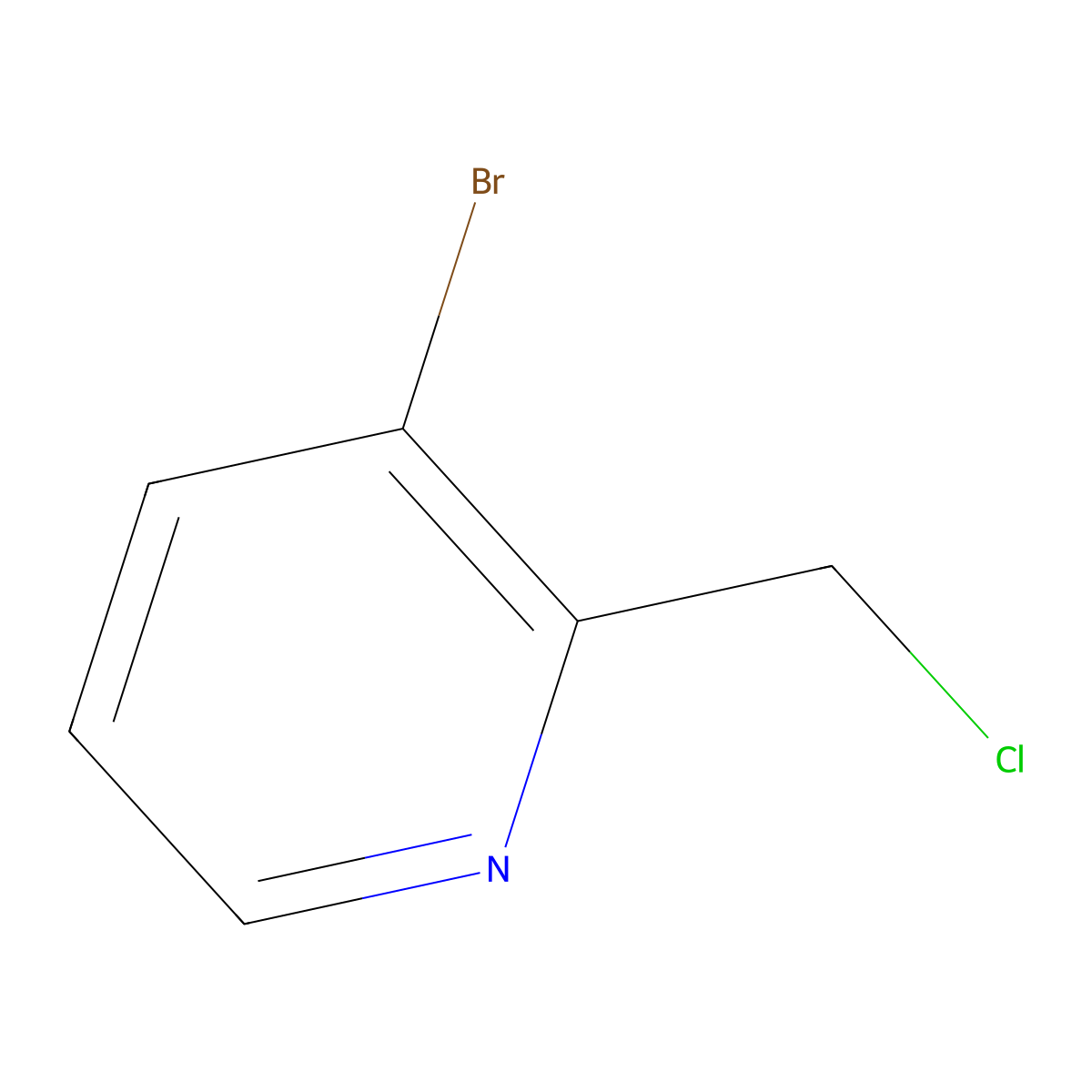3-Bromo-2-(chloromethyl)pyridine molecular structure, CAS 122851-69-8