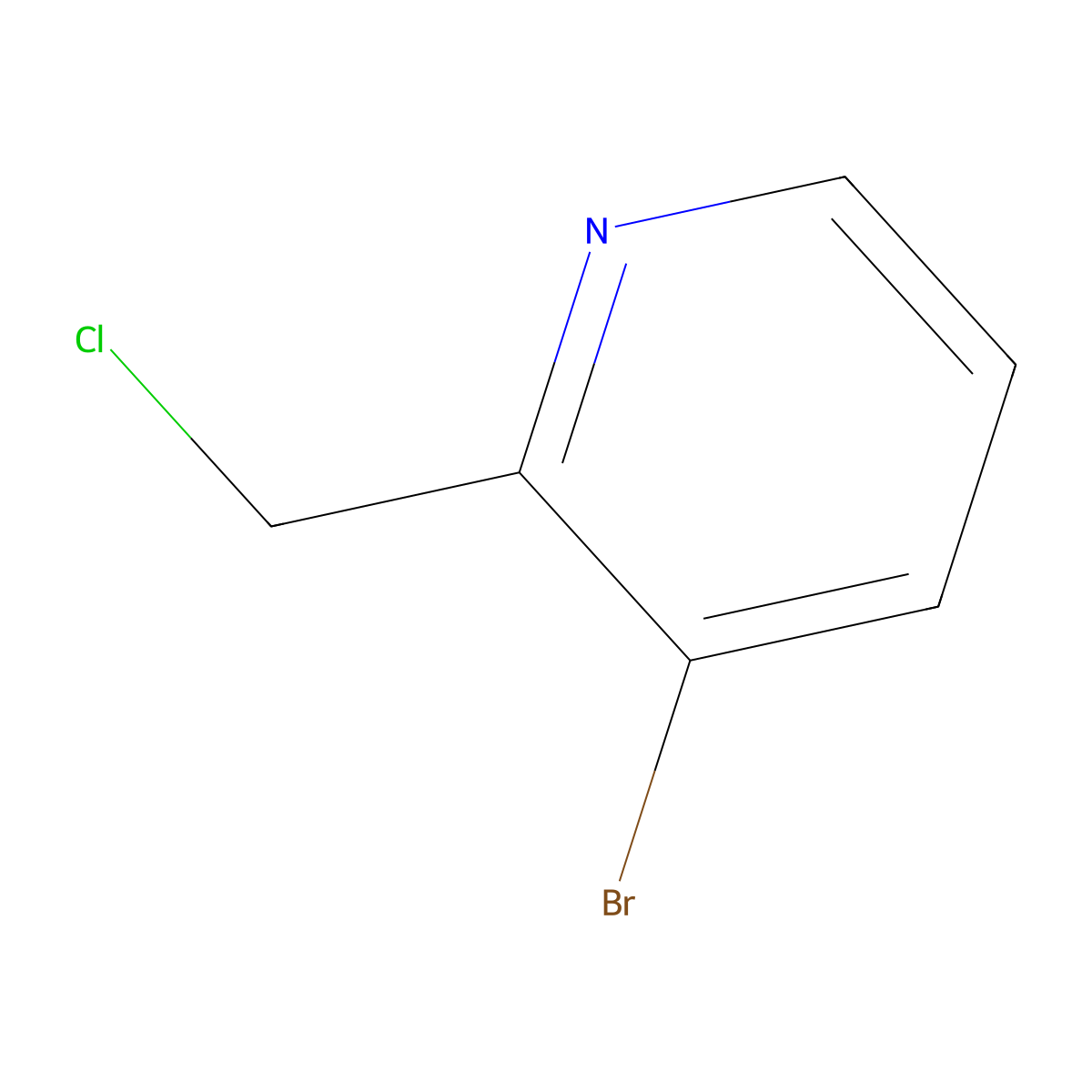 3-Bromo-2-(chloromethyl)pyridine molecular structure, CAS 122851-69-8