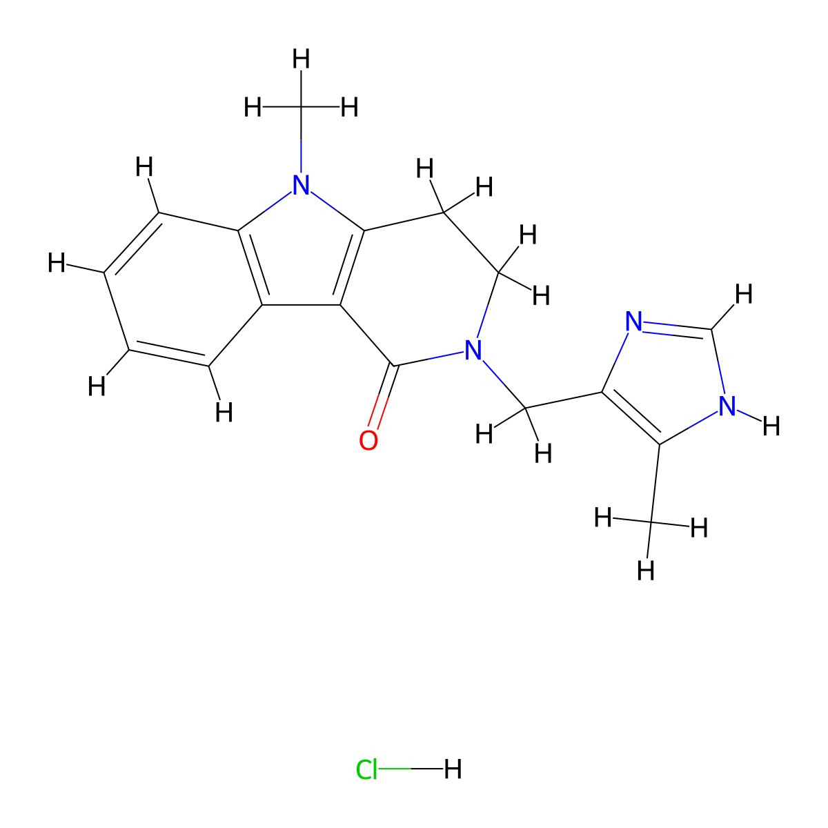 Alosetron Hydrochloride molecular structure, CAS 122852-69-1