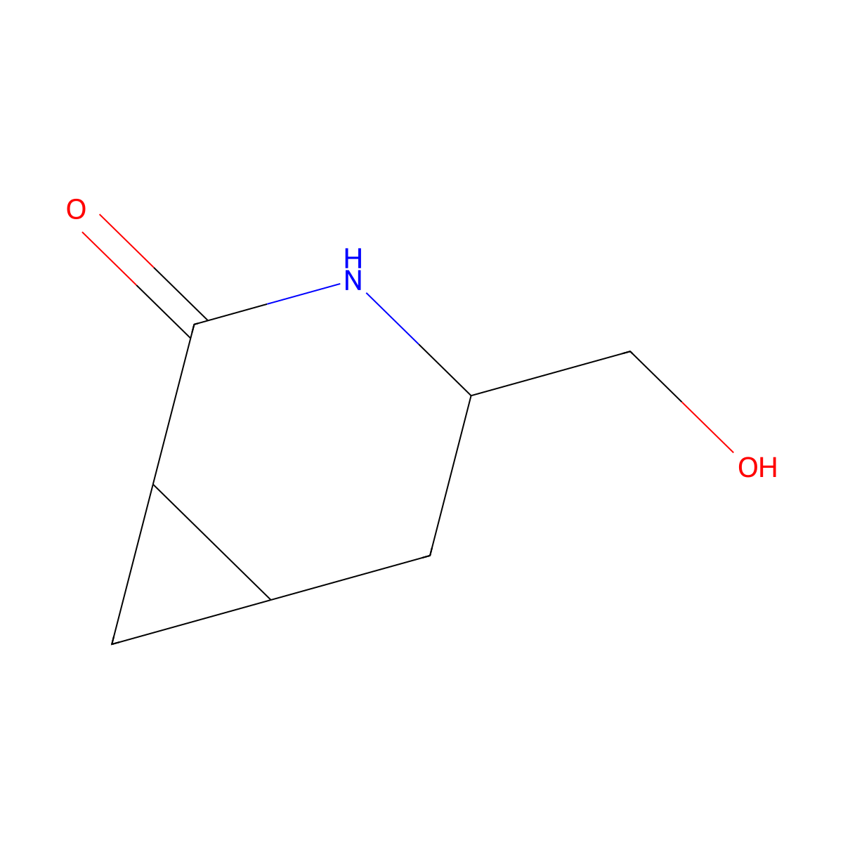 (1R,4S,6R)-4-(hydroxymethyl)-3-azabicyclo[4.1.0]heptan-2-one molecular structure, CAS 1228530-96-8