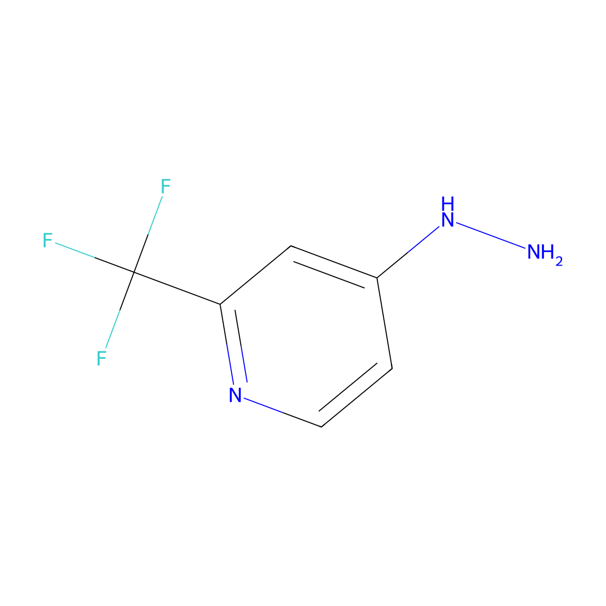 4-Hydrazinyl-2-(trifluoromethyl)pyridine molecular structure, CAS 1228535-68-9