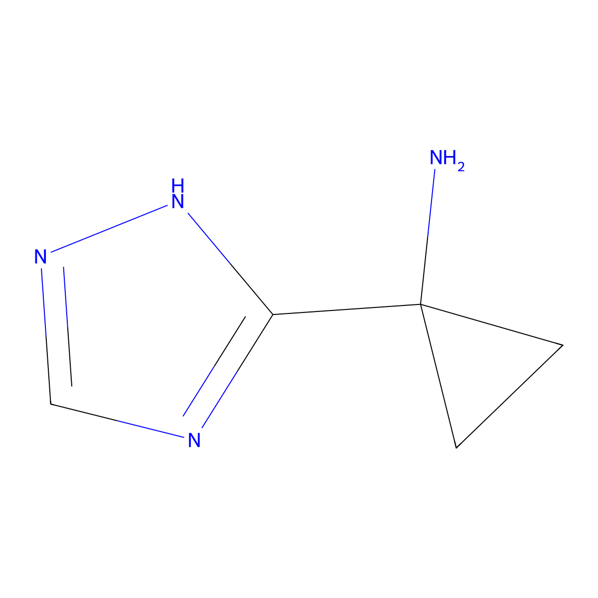 1-(1h-1,2,4-Triazol-3-yl)cyclopropan-1-amine molecular structure, CAS 1228539-46-5
