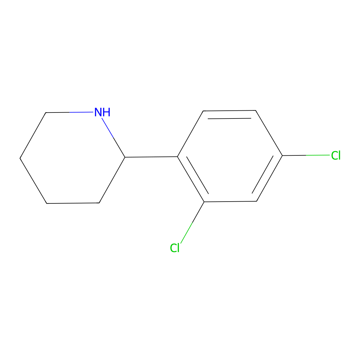 (R)-2-(2,4-Dichlorophenyl)piperidine molecular structure, CAS 1228542-41-3