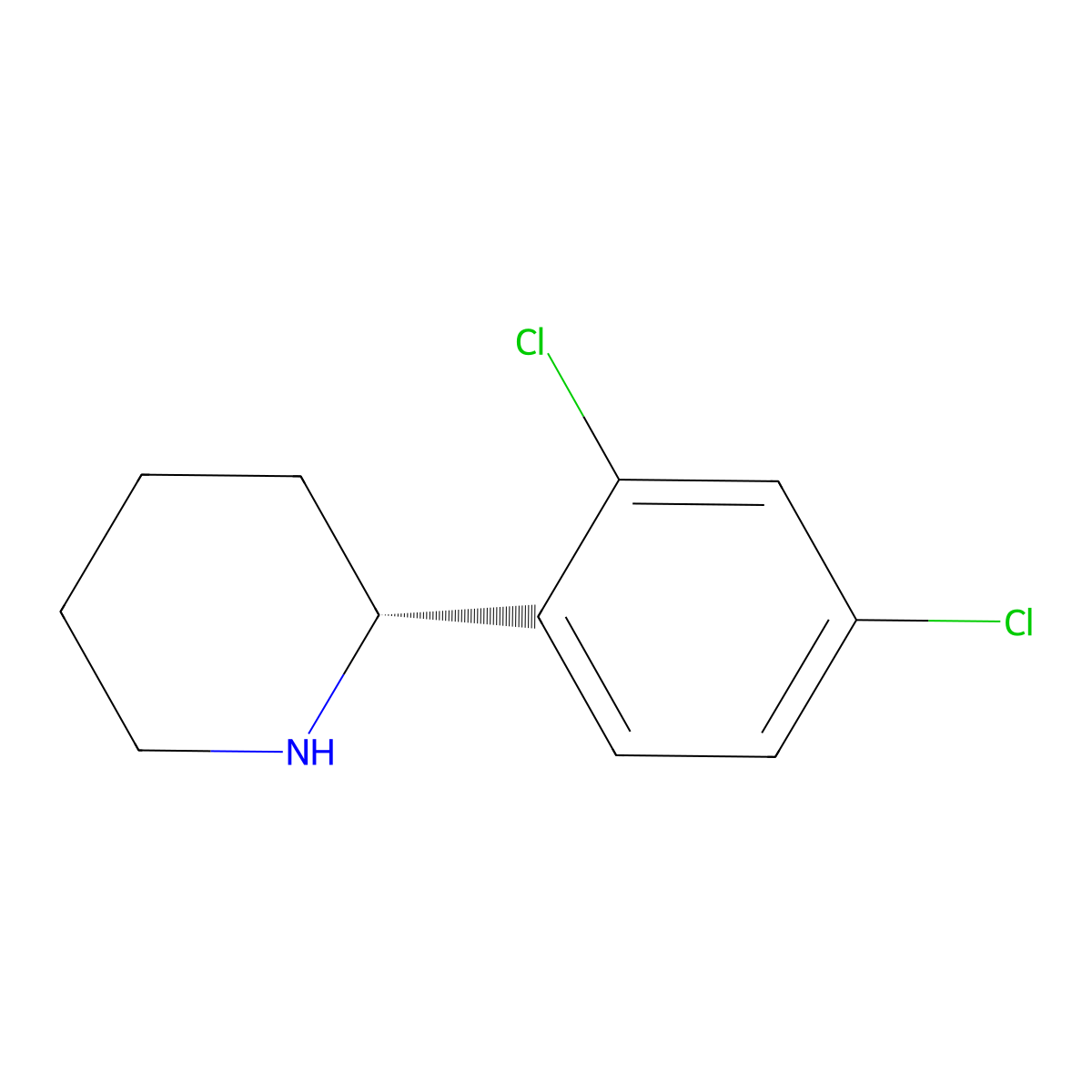 (R)-2-(2,4-Dichlorophenyl)piperidine molecular structure, CAS 1228542-41-3