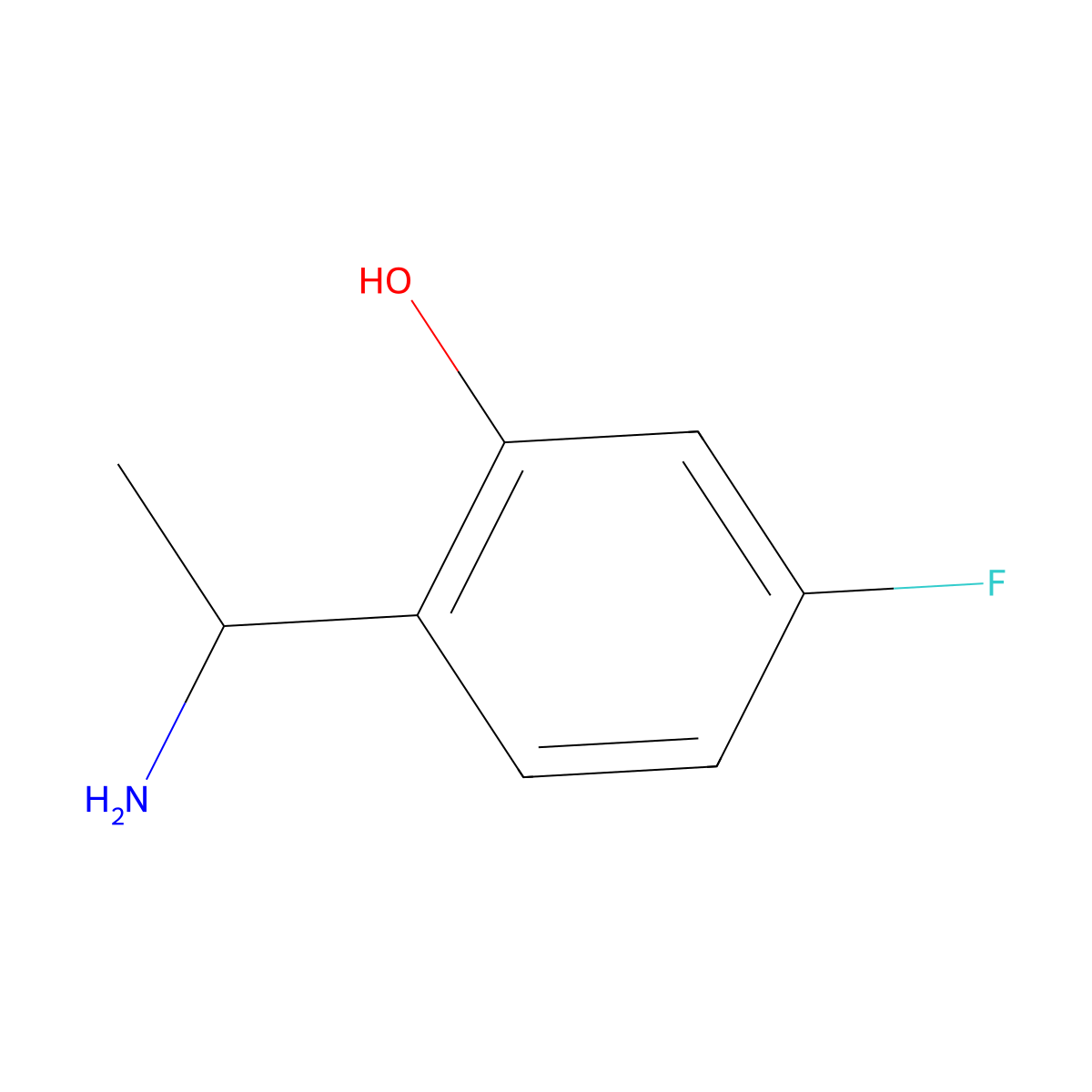 (S)-2-(1-Aminoethyl)-5-fluorophenol molecular structure, CAS 1228542-70-8