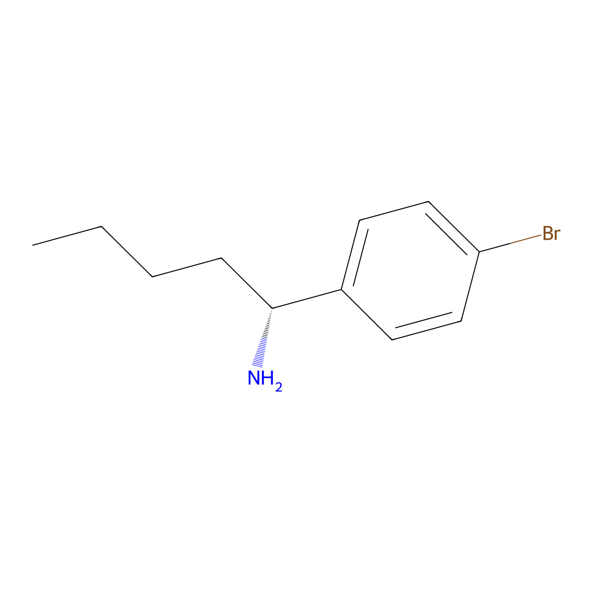 (R)-1-(4-Bromophenyl)pentan-1-amine molecular structure, CAS 1228542-91-3