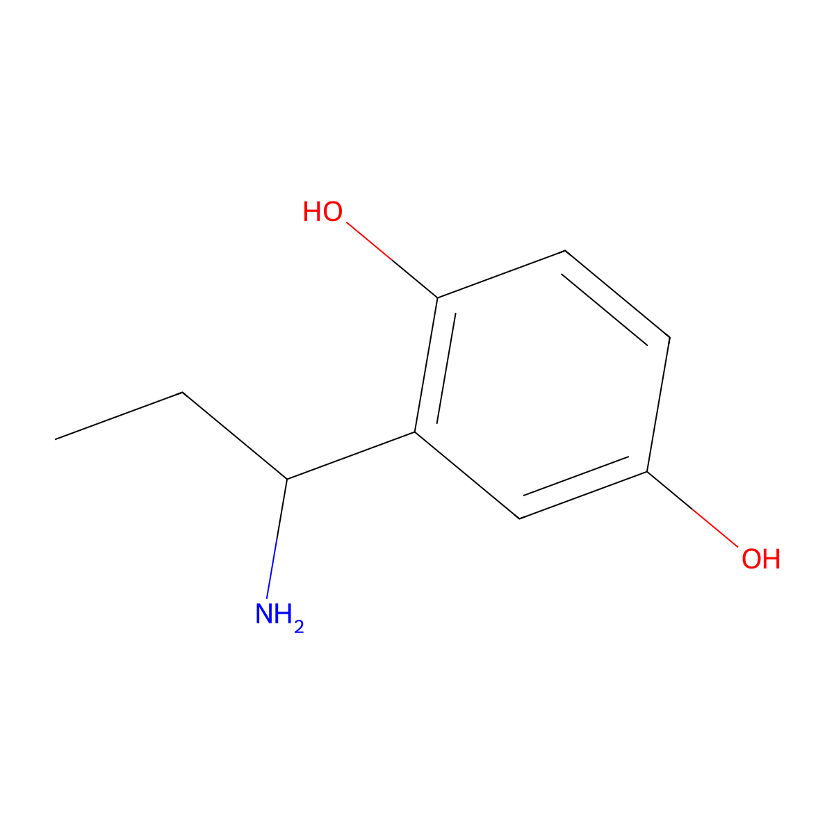 (R)-2-(1-Aminopropyl)benzene-1,4-diol molecular structure, CAS 1228543-09-6