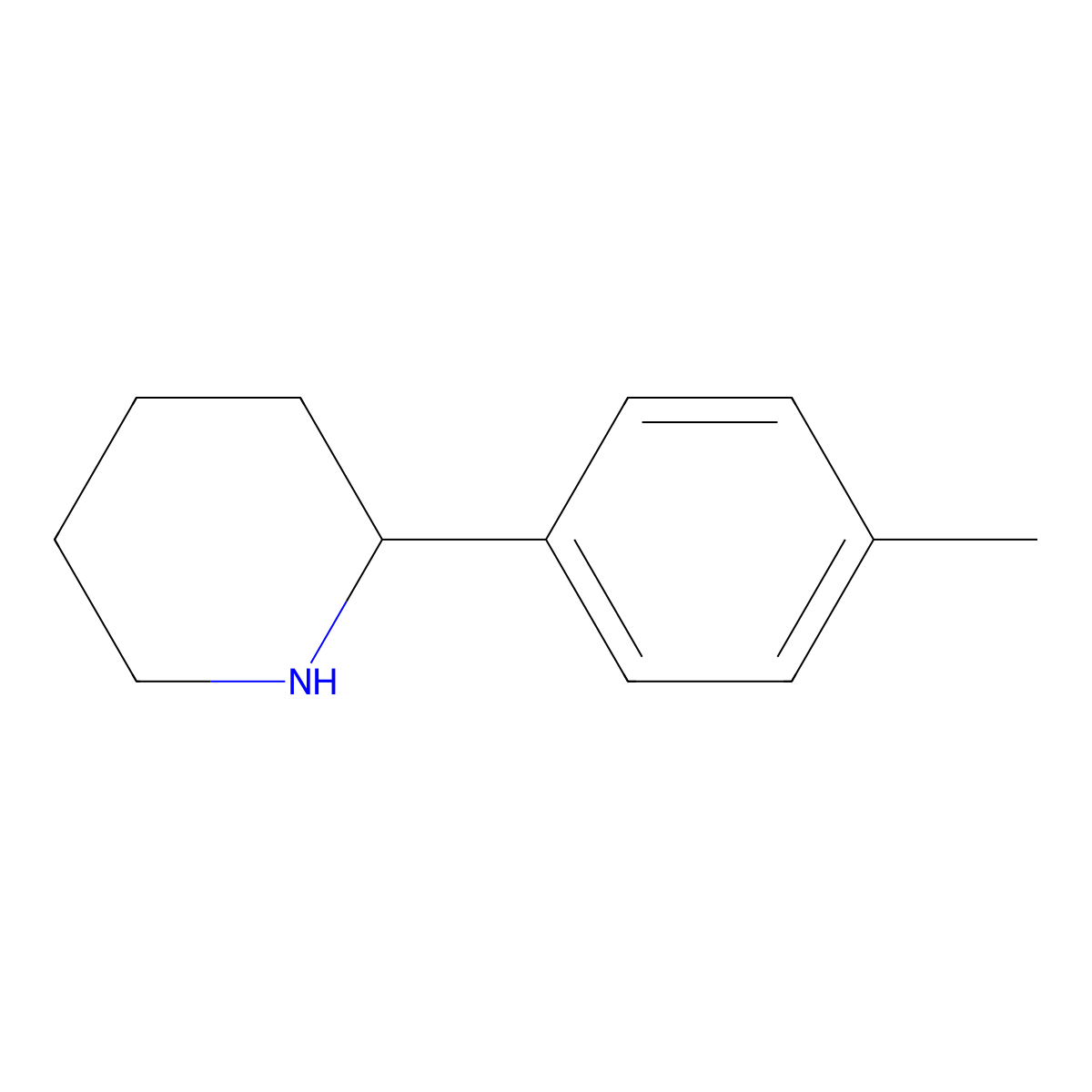 (2S)-2-(4-methylphenyl)piperidine molecular structure, CAS 1228543-12-1