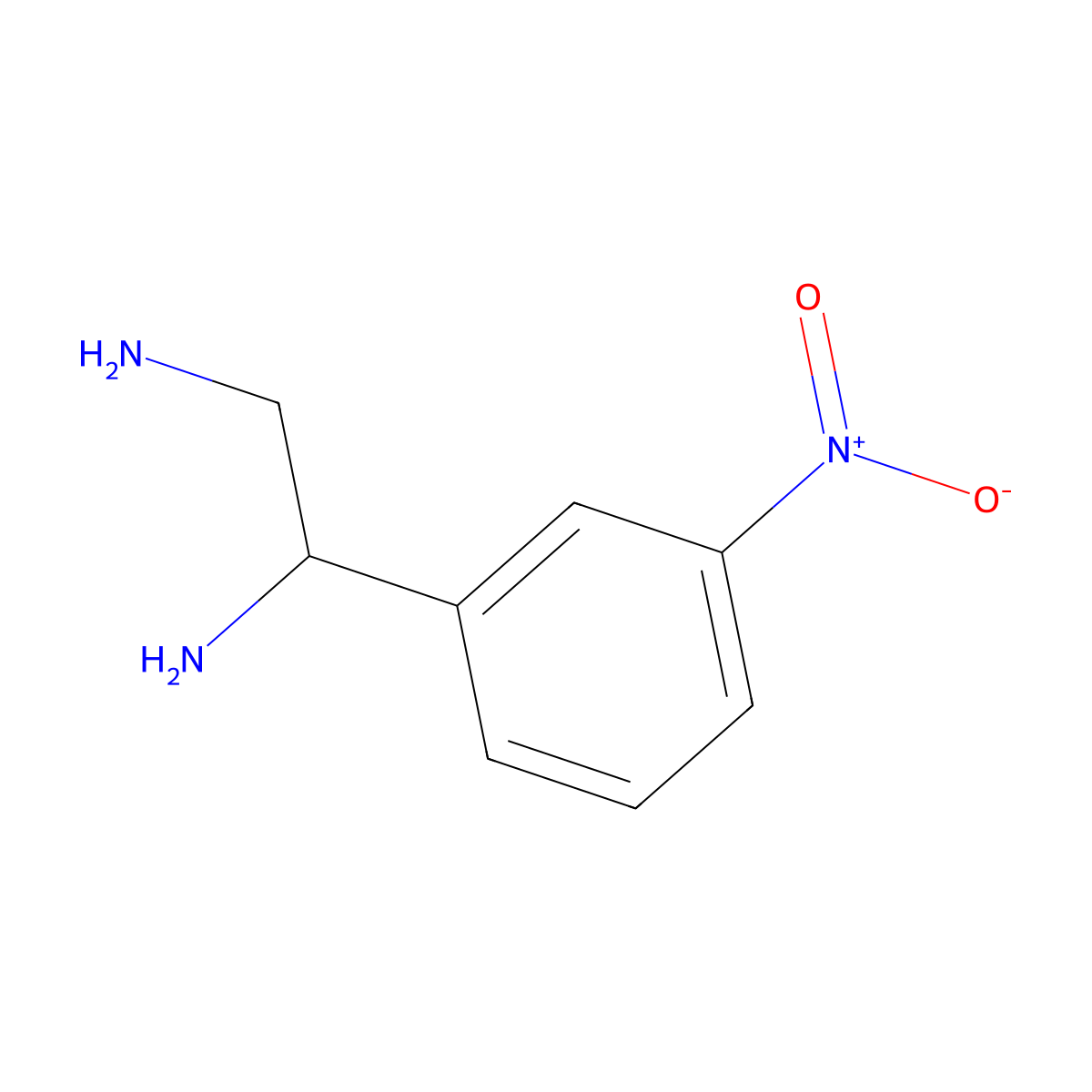 (1R)-1-(3-Nitrophenyl)-1,2-ethanediamine molecular structure, CAS 1228547-89-4