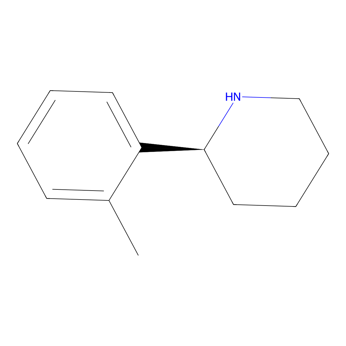 (2S)-2-(2-methylphenyl)piperidine molecular structure, CAS 1228547-99-6