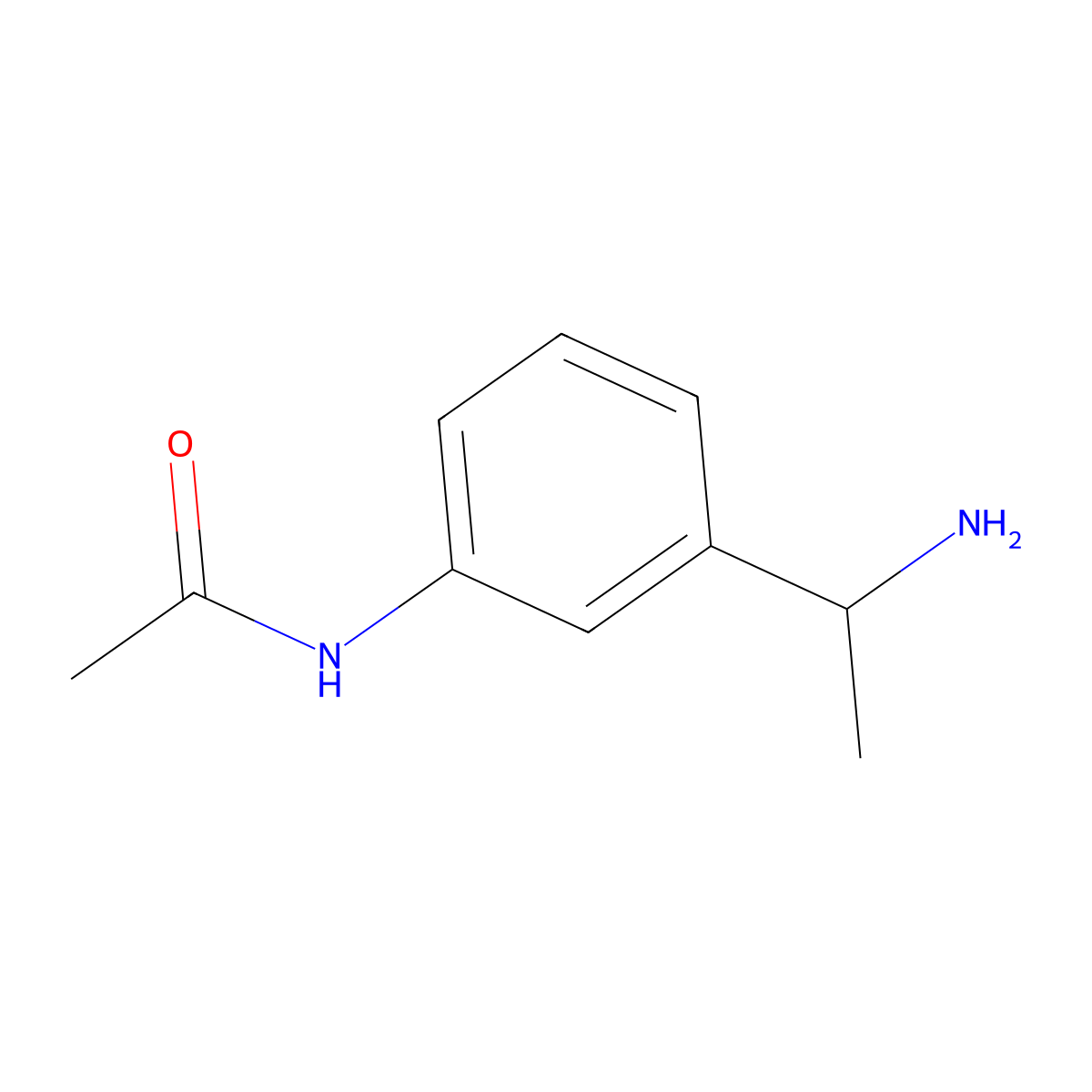 N-{3-[(1R)-1-aminoethyl]phenyl}acetamide molecular structure, CAS 1228548-02-4