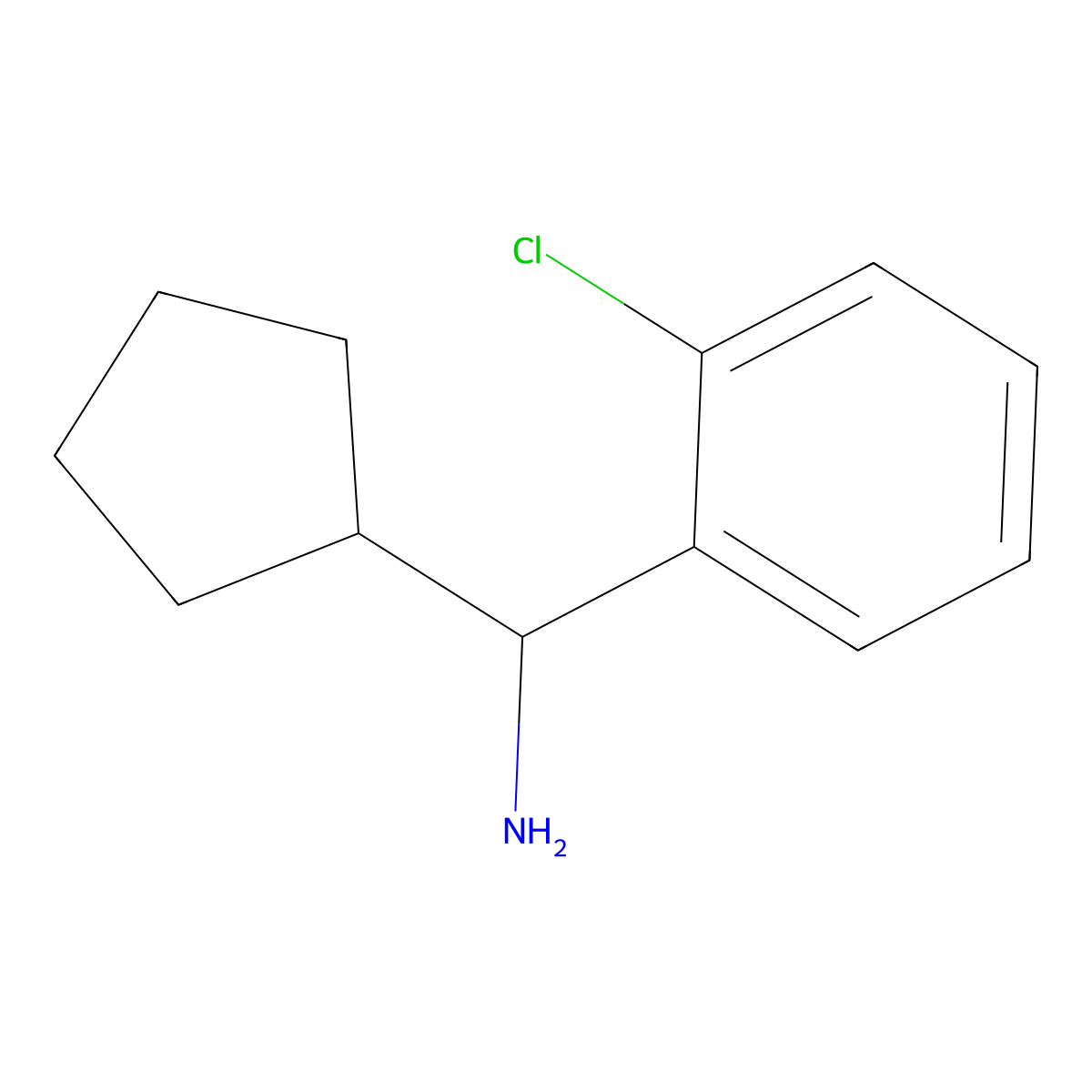 (S)-1-(2-Chlorophenyl)-1-cyclopentylmethanamine molecular structure, CAS 1228548-14-8