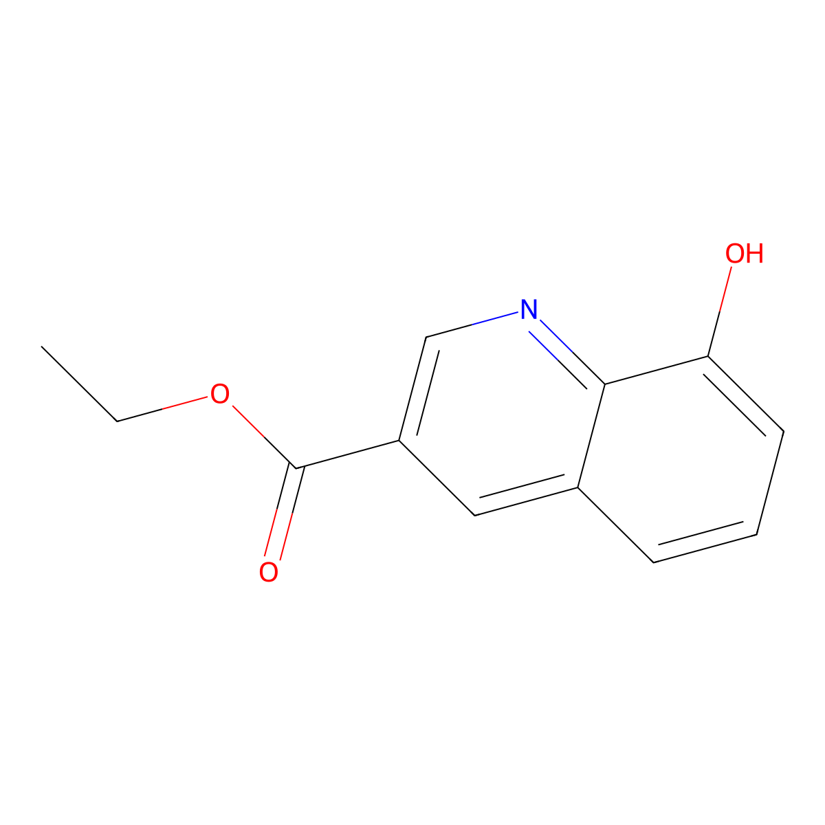 Ethyl 8-hydroxyquinoline-3-carboxylate molecular structure, CAS 122855-37-2