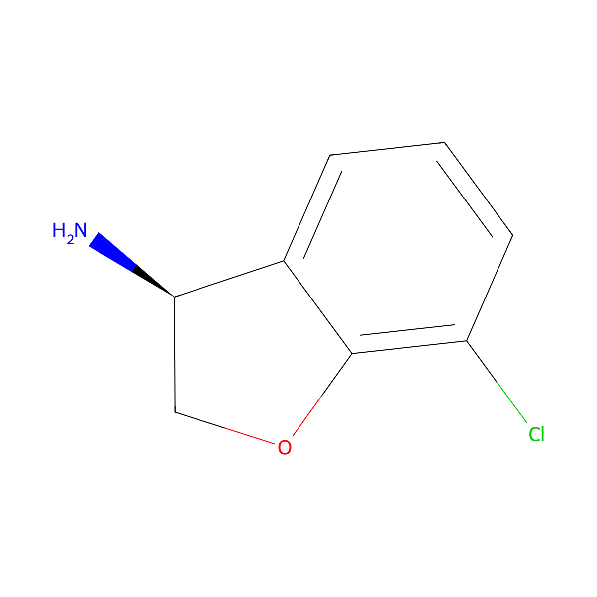 (3S)-7-Chloro-2,3-dihydro-1-benzofuran-3-amine molecular structure, CAS 1228550-53-5