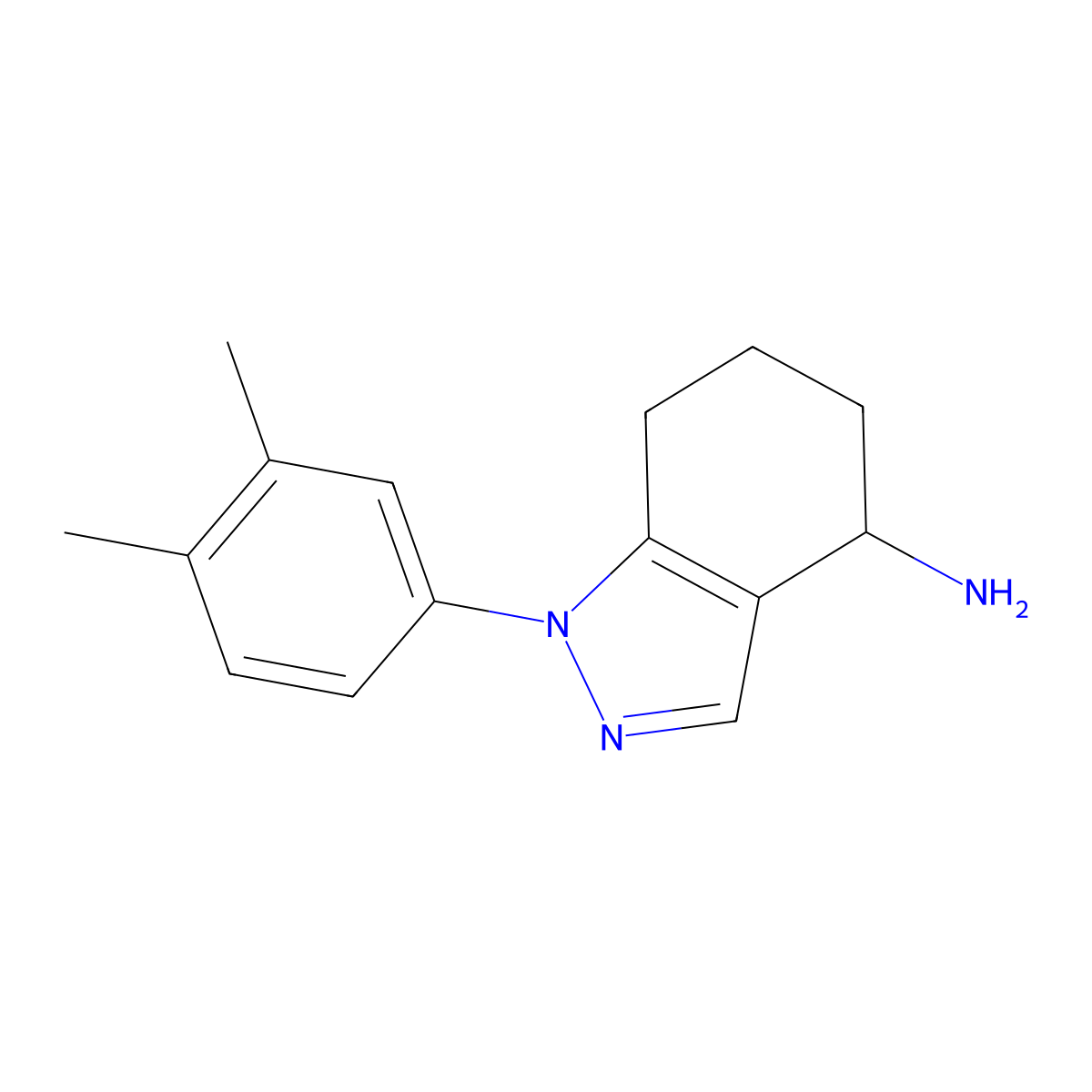 1-(3,4-Dimethylphenyl)-4,5,6,7-tetrahydro-1H-indazol-4-amine molecular structure, CAS 1228551-83-4