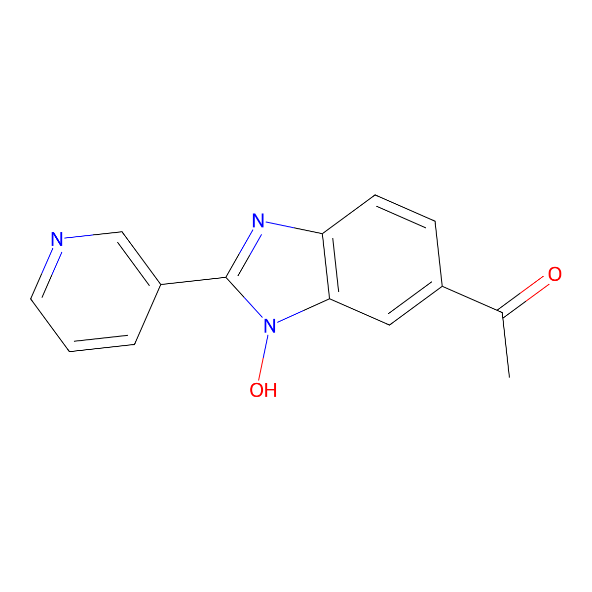 1-(1-hydroxy-2-pyridin-3-yl-1H-benzimidazol-6-yl)ethanone molecular structure, CAS 1228551-84-5