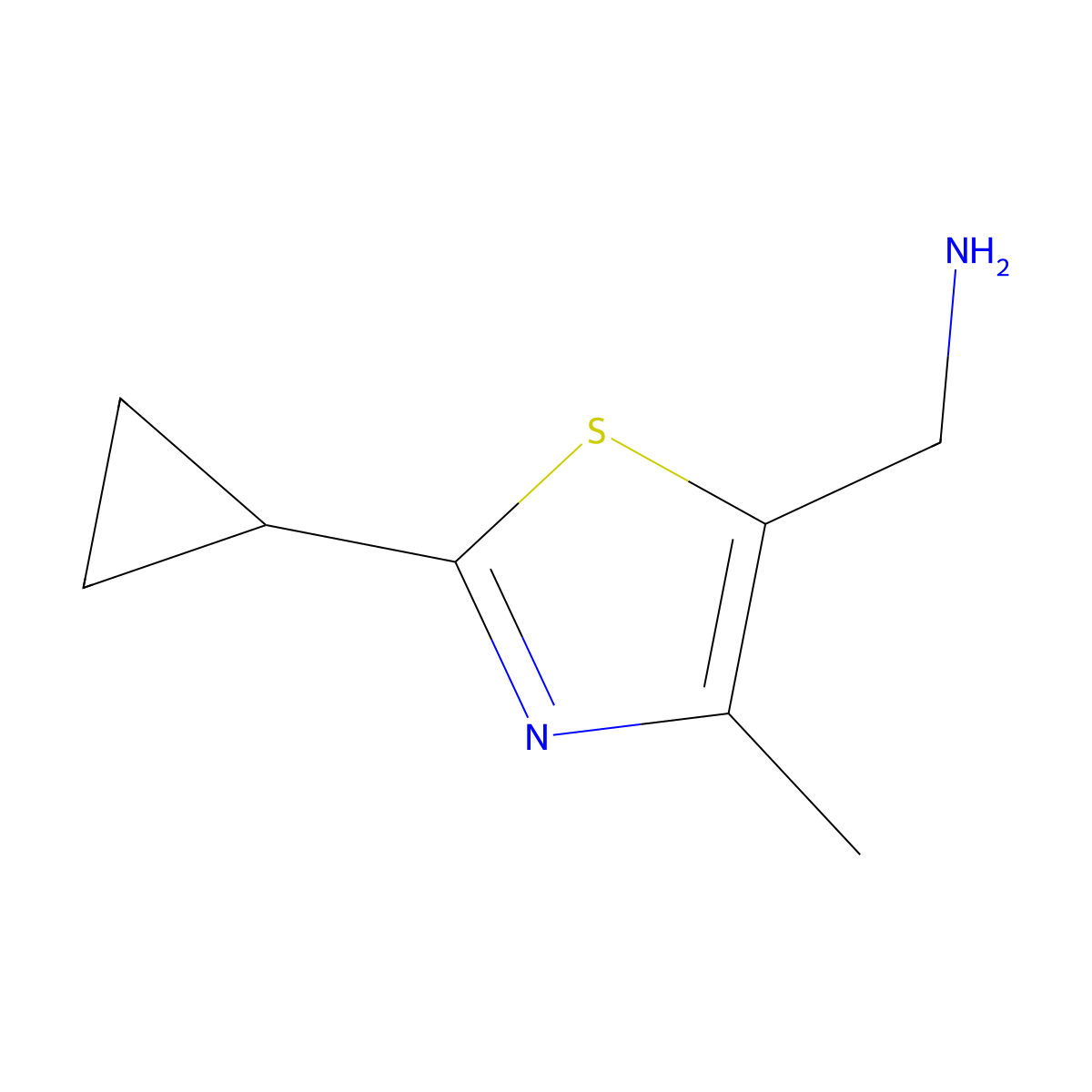 [(2-Cyclopropyl-4-methyl-1,3-thiazol-5-yl)methyl]amine dihydrochloride molecular structure, CAS 1228552-41-7
