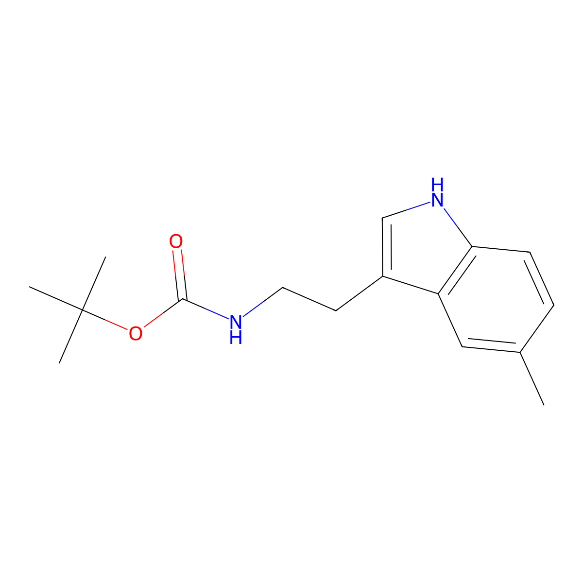 tert-butyl [2-(5-methyl-1H-indol-3-yl)ethyl]carbamate molecular structure, CAS 1228552-55-3