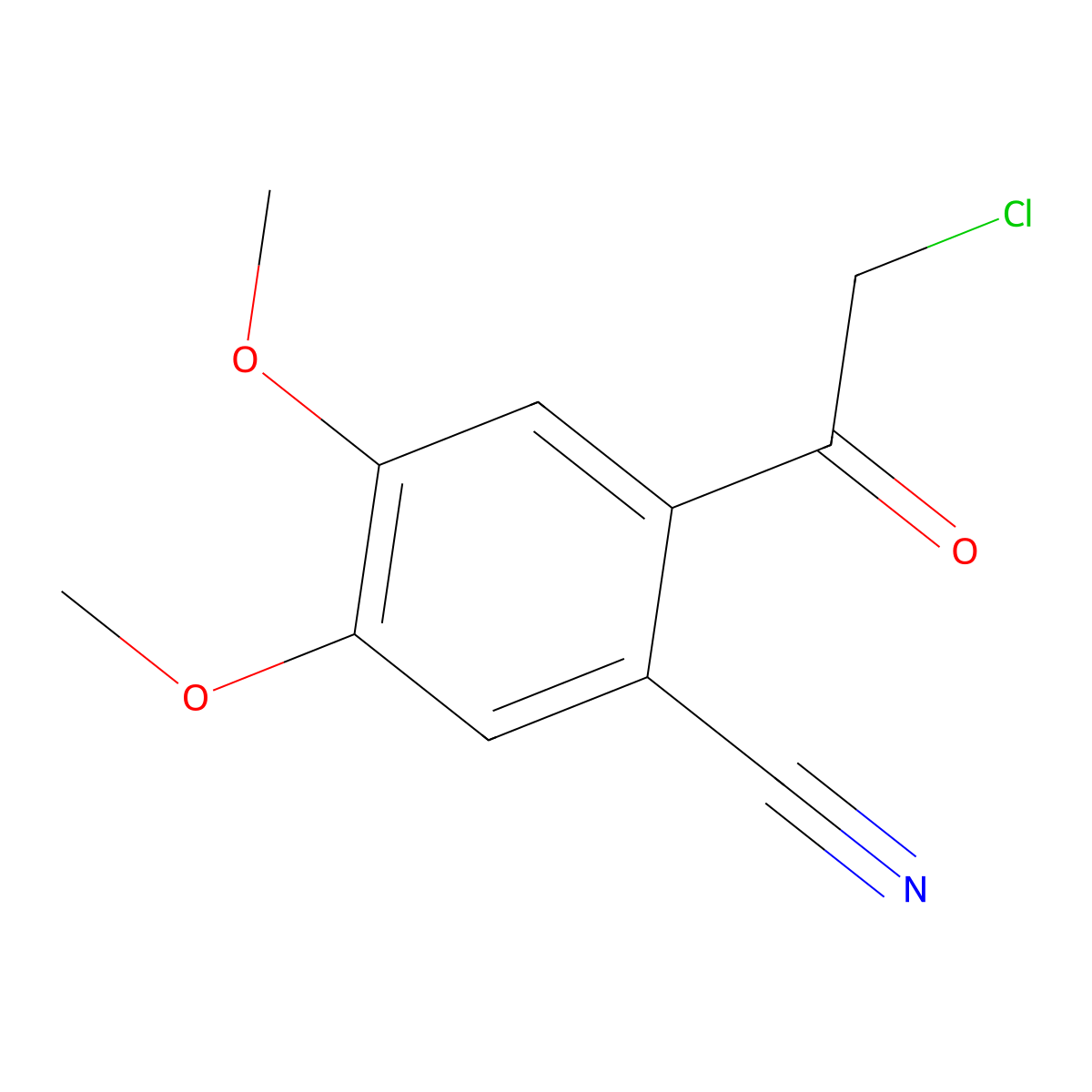 2-(Chloroacetyl)-4,5-dimethoxybenzonitrile molecular structure, CAS 1228552-59-7