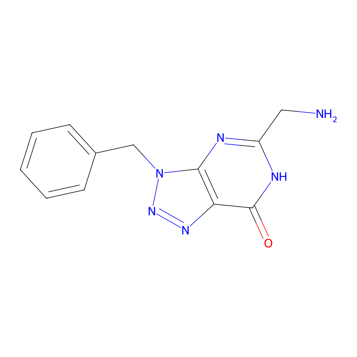5-(Aminomethyl)-3-benzyl-3H-[1,2,3]triazolo[4,5-d]pyrimidin-7-ol molecular structure, CAS 1228552-79-1