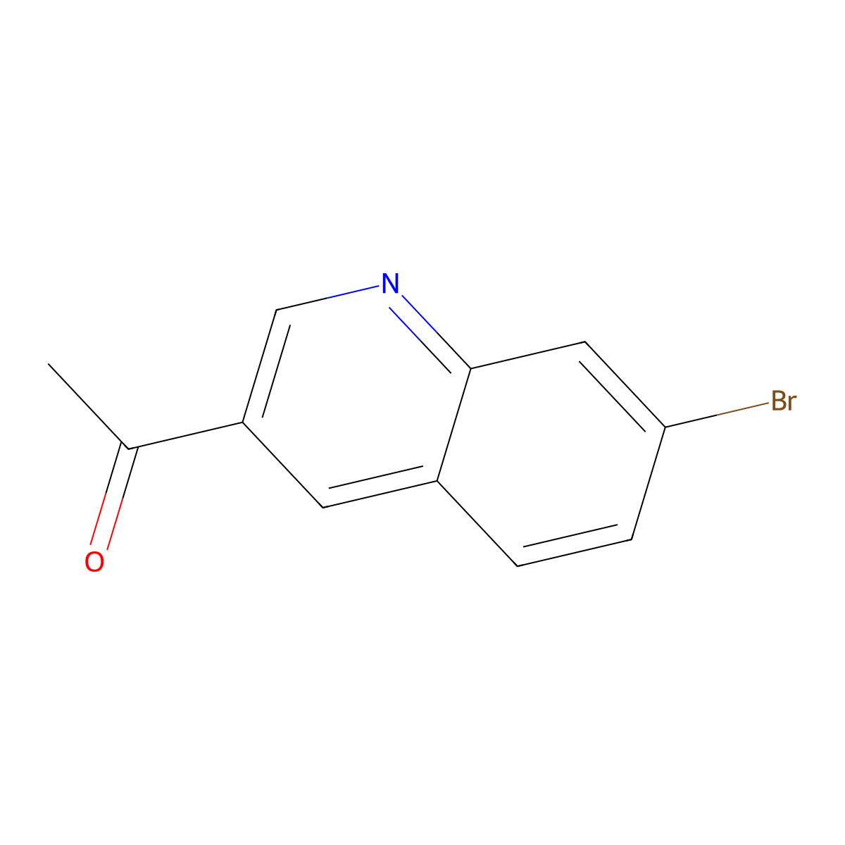 1-(7-Bromoquinolin-3-yl)ethanone molecular structure, CAS 1228552-87-1