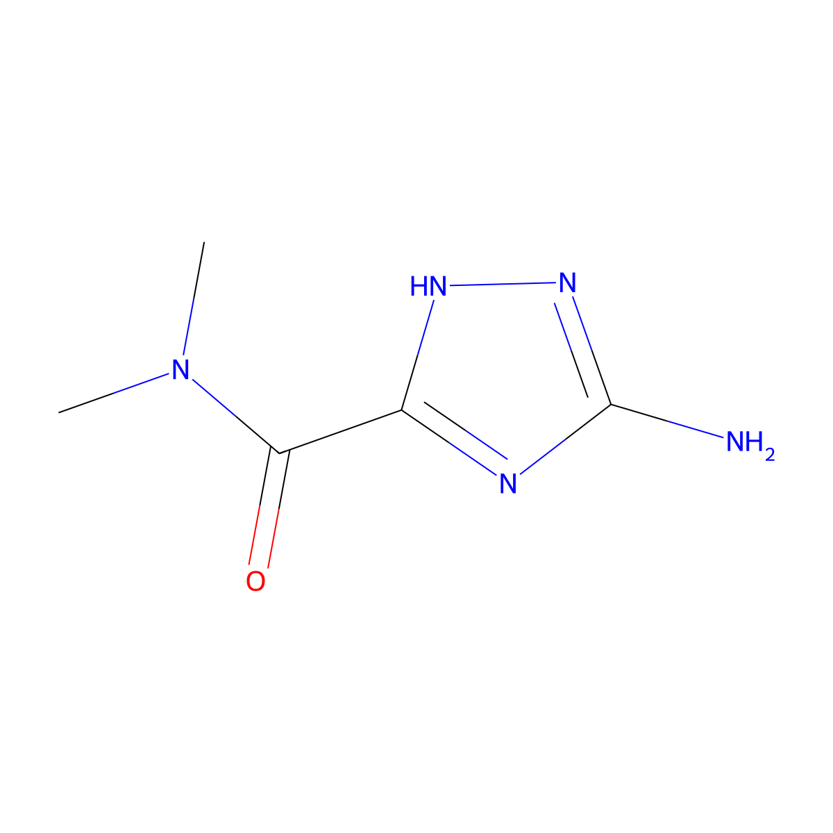 5-amino-N,N-dimethyl-1H-1,2,4-triazole-3-carboxamide molecular structure, CAS 1228552-93-9