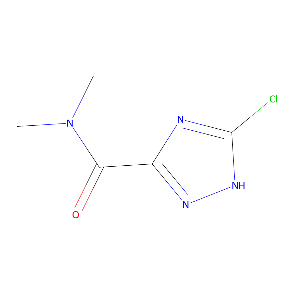 5-chloro-N,N-dimethyl-1H-1,2,4-triazole-3-carboxamide molecular structure, CAS 1228553-10-3