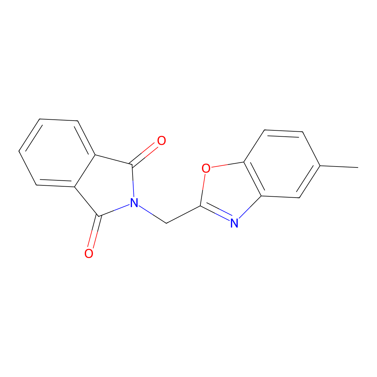 2-[(5-methyl-1,3-benzoxazol-2-yl)methyl]-1H-isoindole-1,3(2H)-dione molecular structure, CAS 1228553-14-7