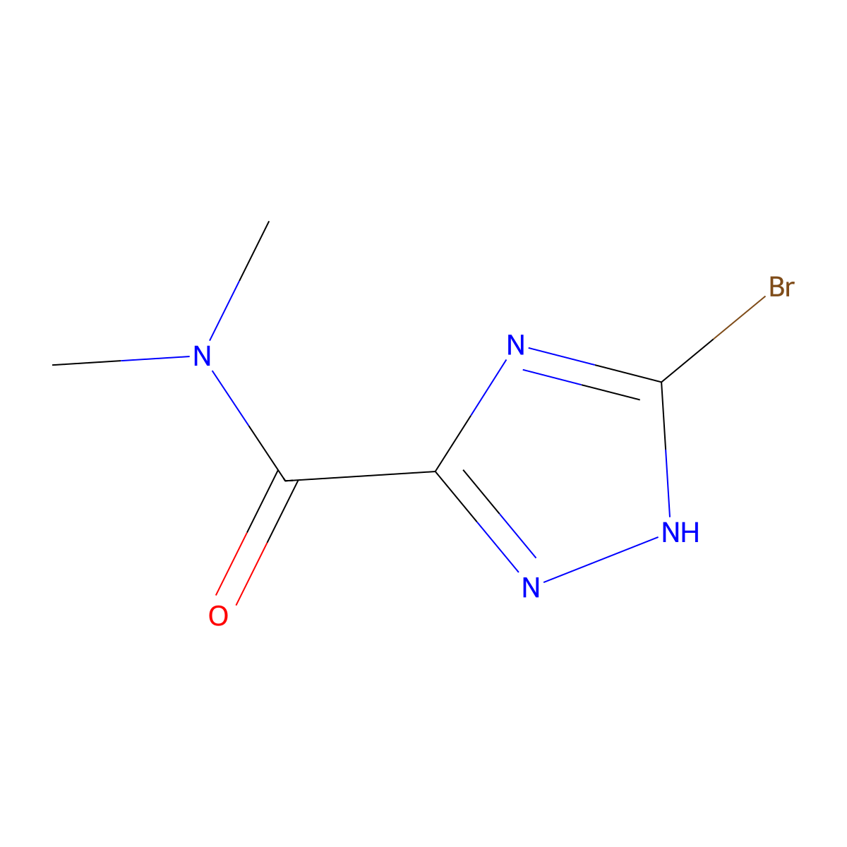 5-Bromo-N,N-dimethyl-1H-1,2,4-triazole-3-carboxamide molecular structure, CAS 1228553-15-8