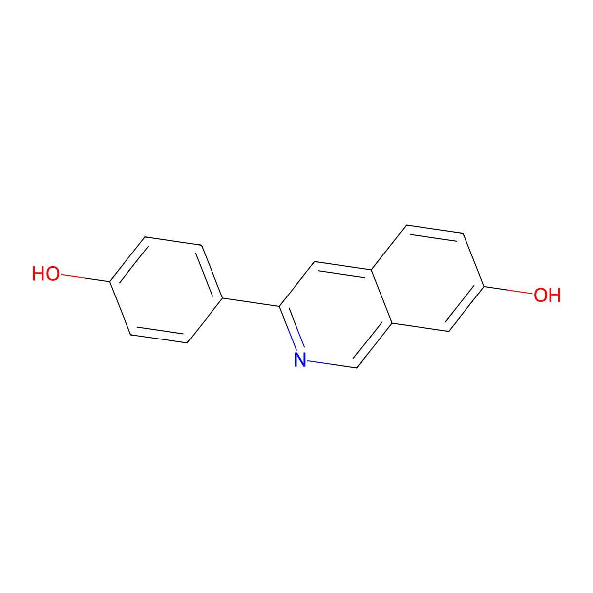 3-(4-Hydroxyphenyl)-7-isoquinolinol molecular structure, CAS 1228553-17-0