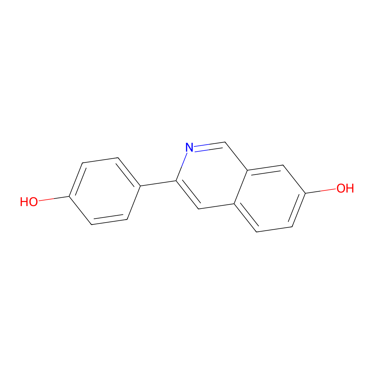 3-(4-Hydroxyphenyl)-7-isoquinolinol molecular structure, CAS 1228553-17-0
