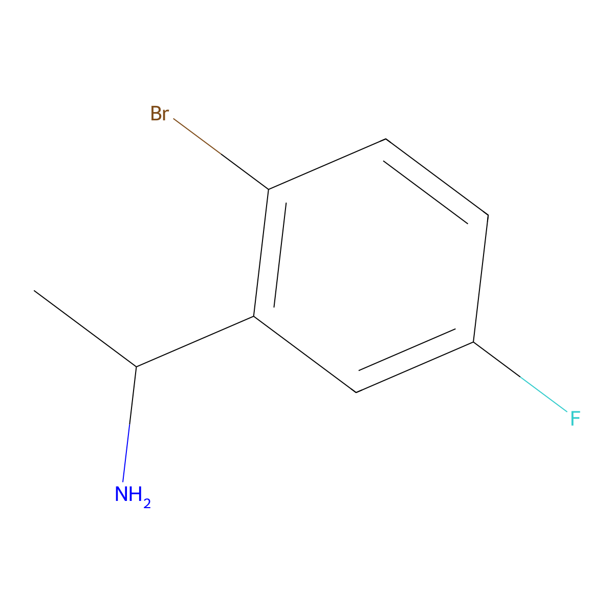 (S)-1-(2-Bromo-5-fluorophenyl)ethan-1-amine molecular structure, CAS 1228556-76-0