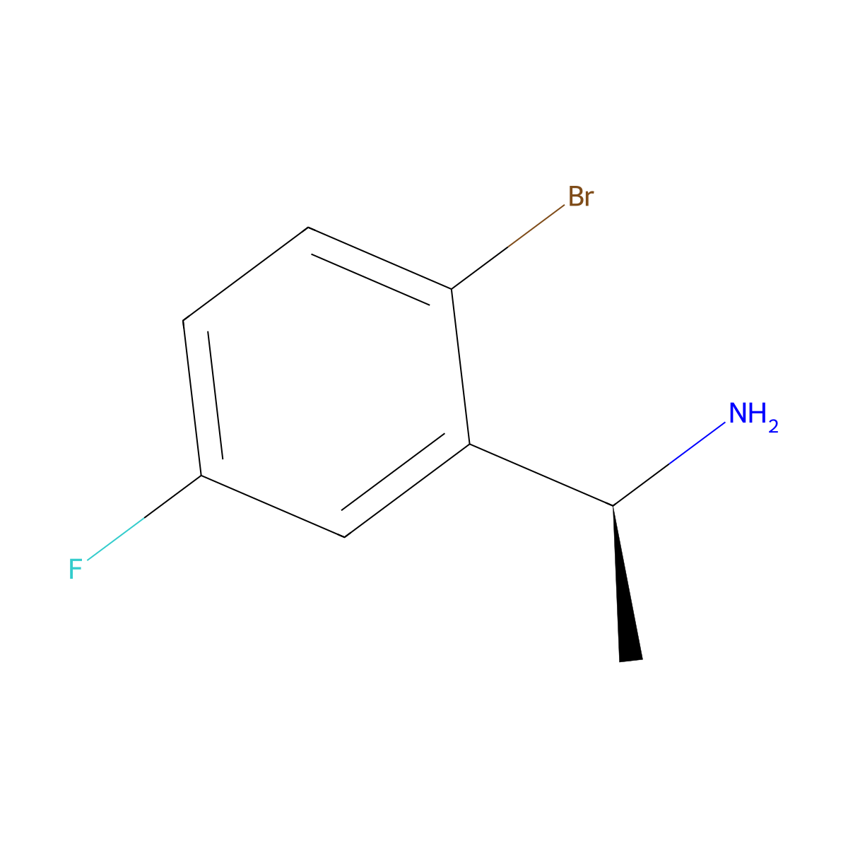 (S)-1-(2-Bromo-5-fluorophenyl)ethan-1-amine molecular structure, CAS 1228556-76-0
