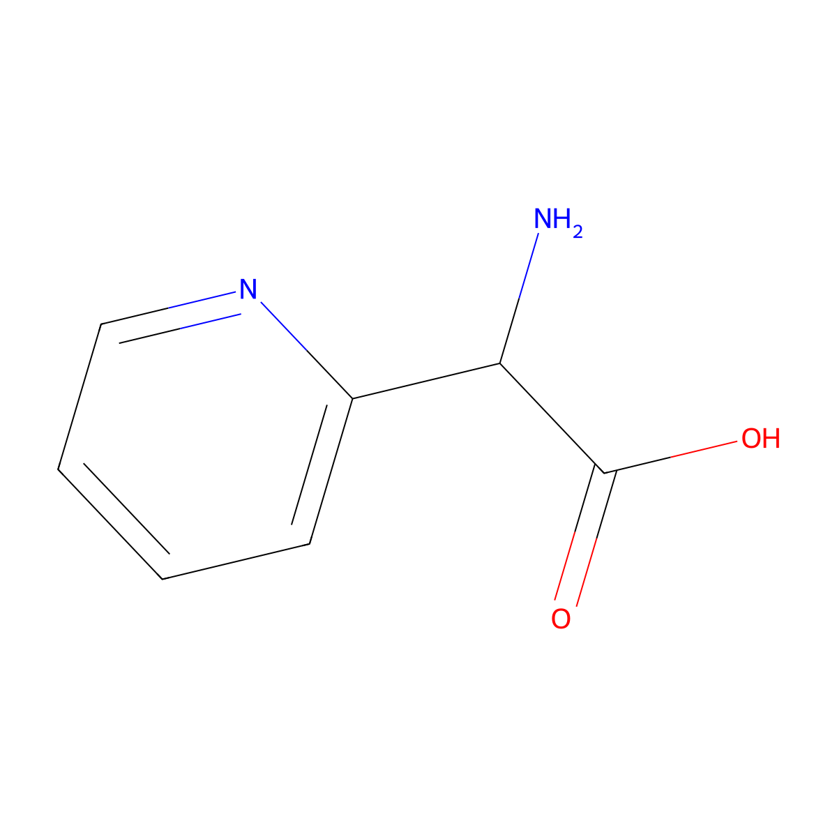 2-Amino-2-(pyridin-2-YL)acetic acid molecular structure, CAS 1228556-95-3