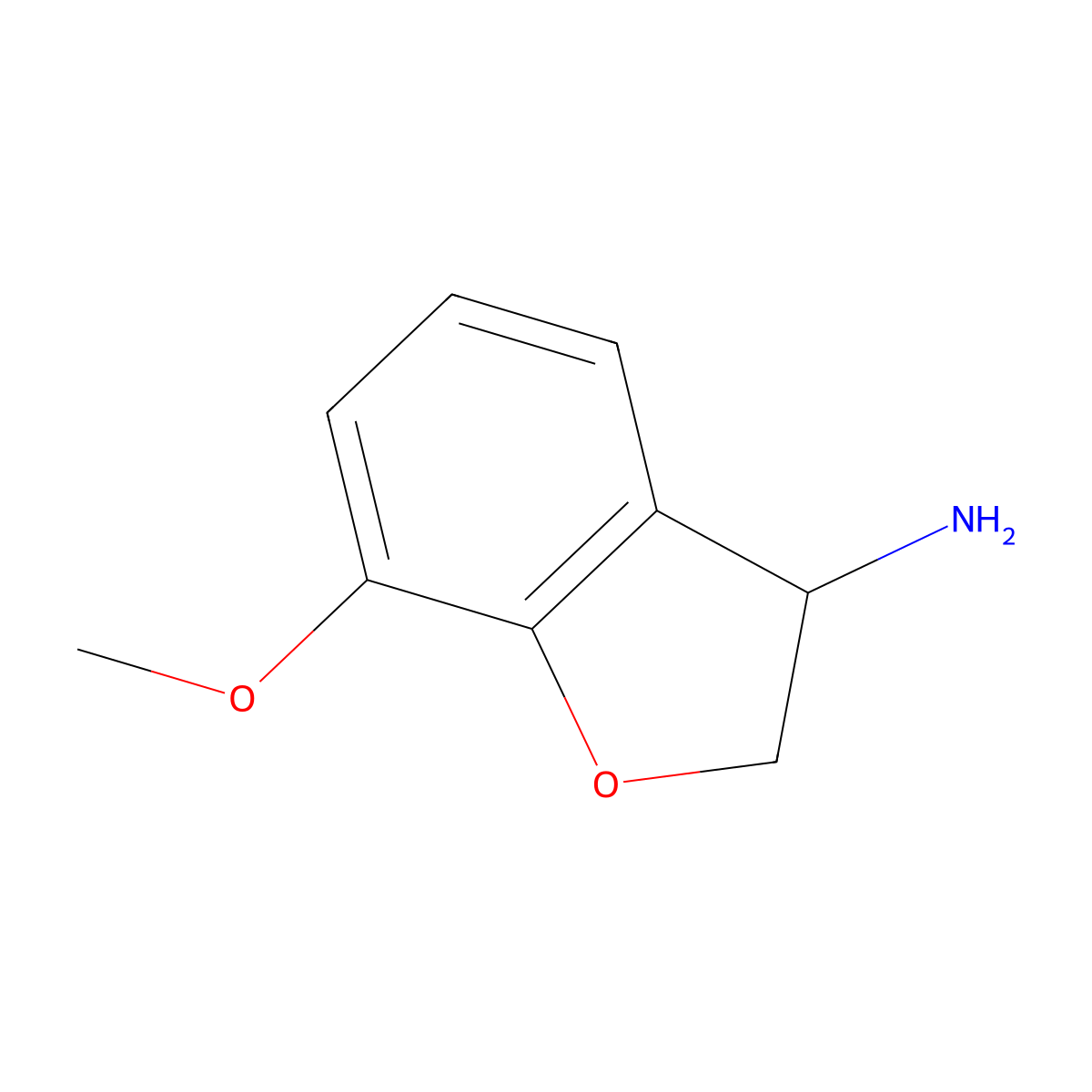 (3R)-7-Methoxy-2,3-dihydro-1-benzofuran-3-amine molecular structure, CAS 1228557-17-2