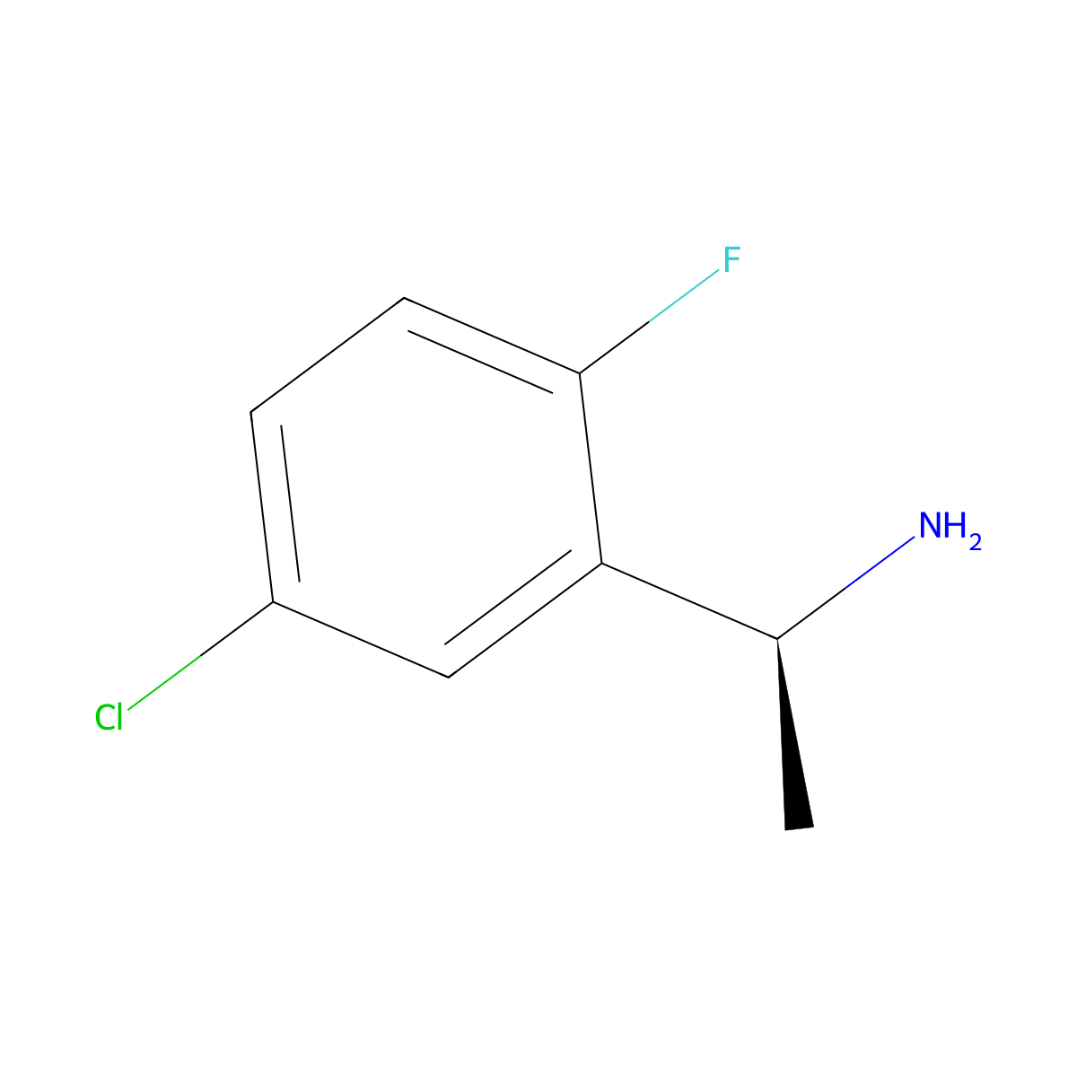 (1S)-1-(5-chloro-2-fluorophenyl)ethan-1-amine molecular structure, CAS 1228557-23-0
