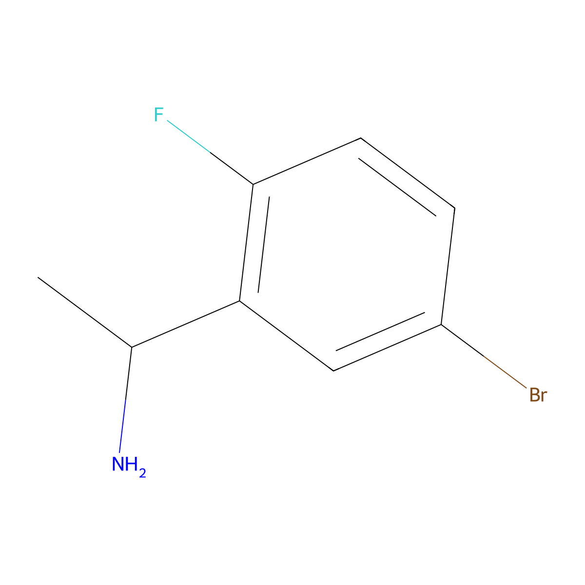(R)-1-(5-Bromo-2-fluorophenyl)ethanamine molecular structure, CAS 1228557-26-3