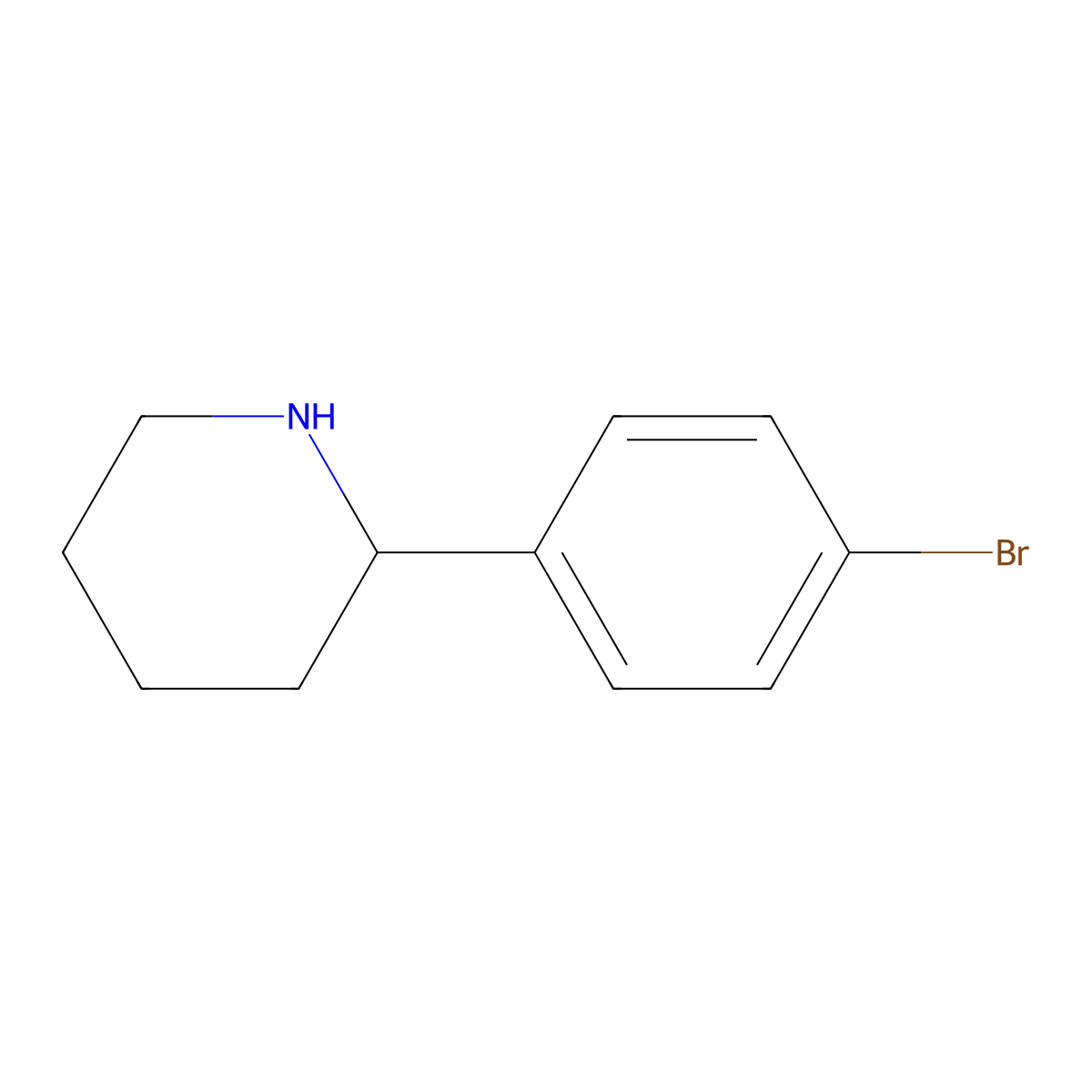 (R)-2-(4-Bromophenyl)piperidine molecular structure, CAS 1228557-30-9