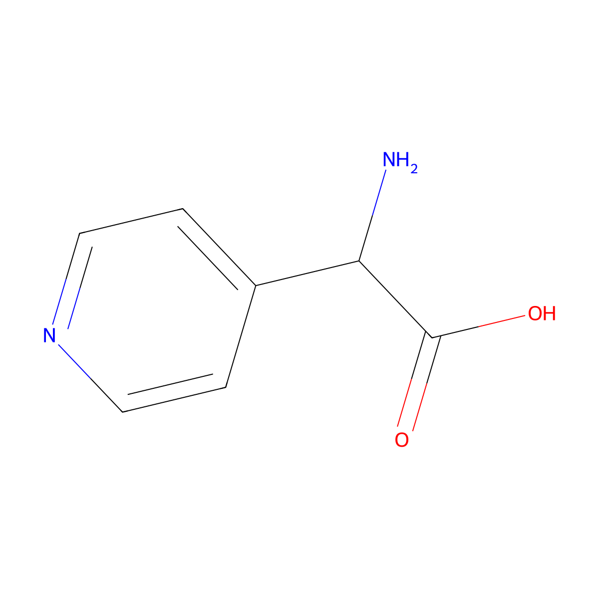 (S)-2-Amino-2-(pyridin-4-YL)acetic acid molecular structure, CAS 1228559-23-6