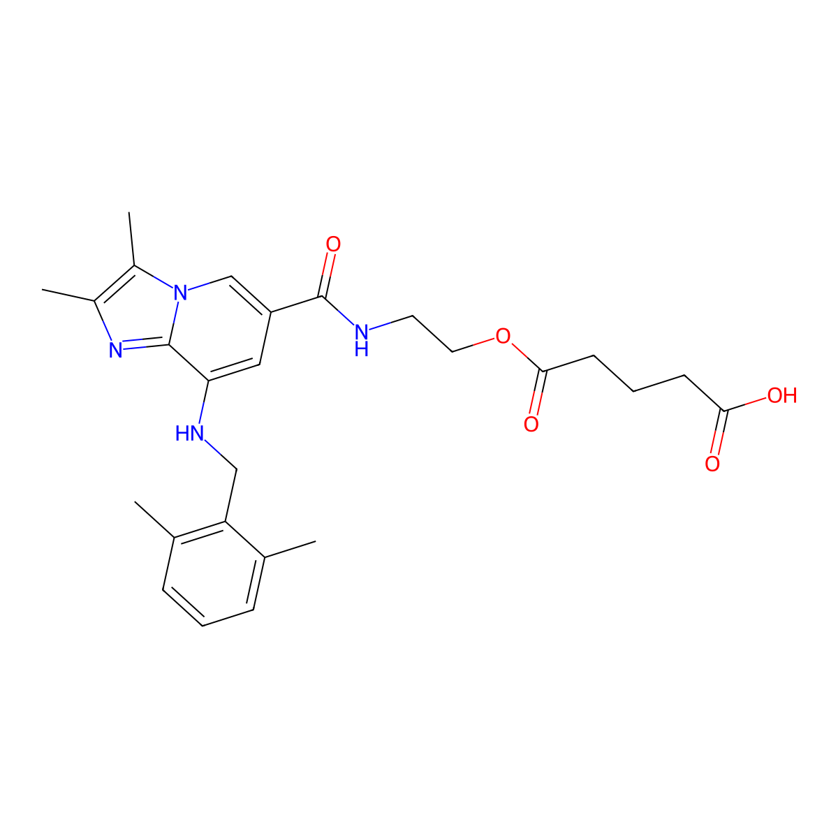 Linaprazan Glurate molecular structure, CAS 1228559-81-6