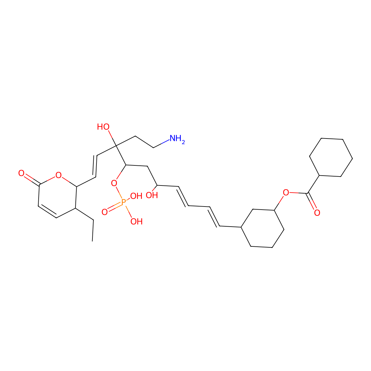 Phoslactomycin E molecular structure, CAS 122856-29-5