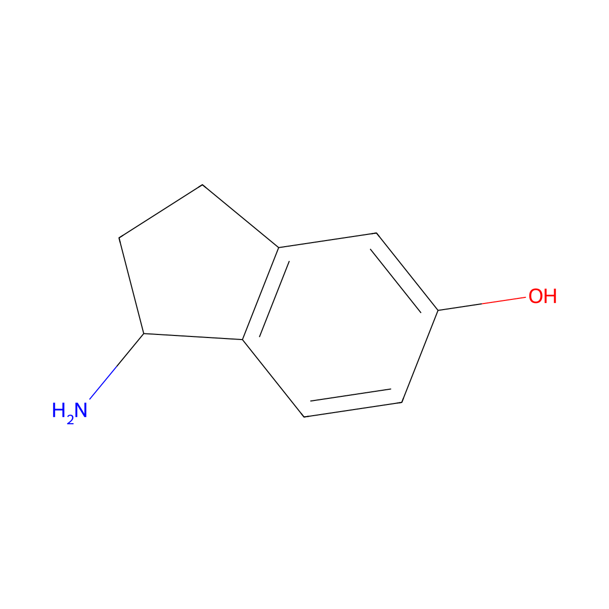 (S)-1-Amino-2,3-dihydro-1H-inden-5-ol molecular structure, CAS 1228560-94-8