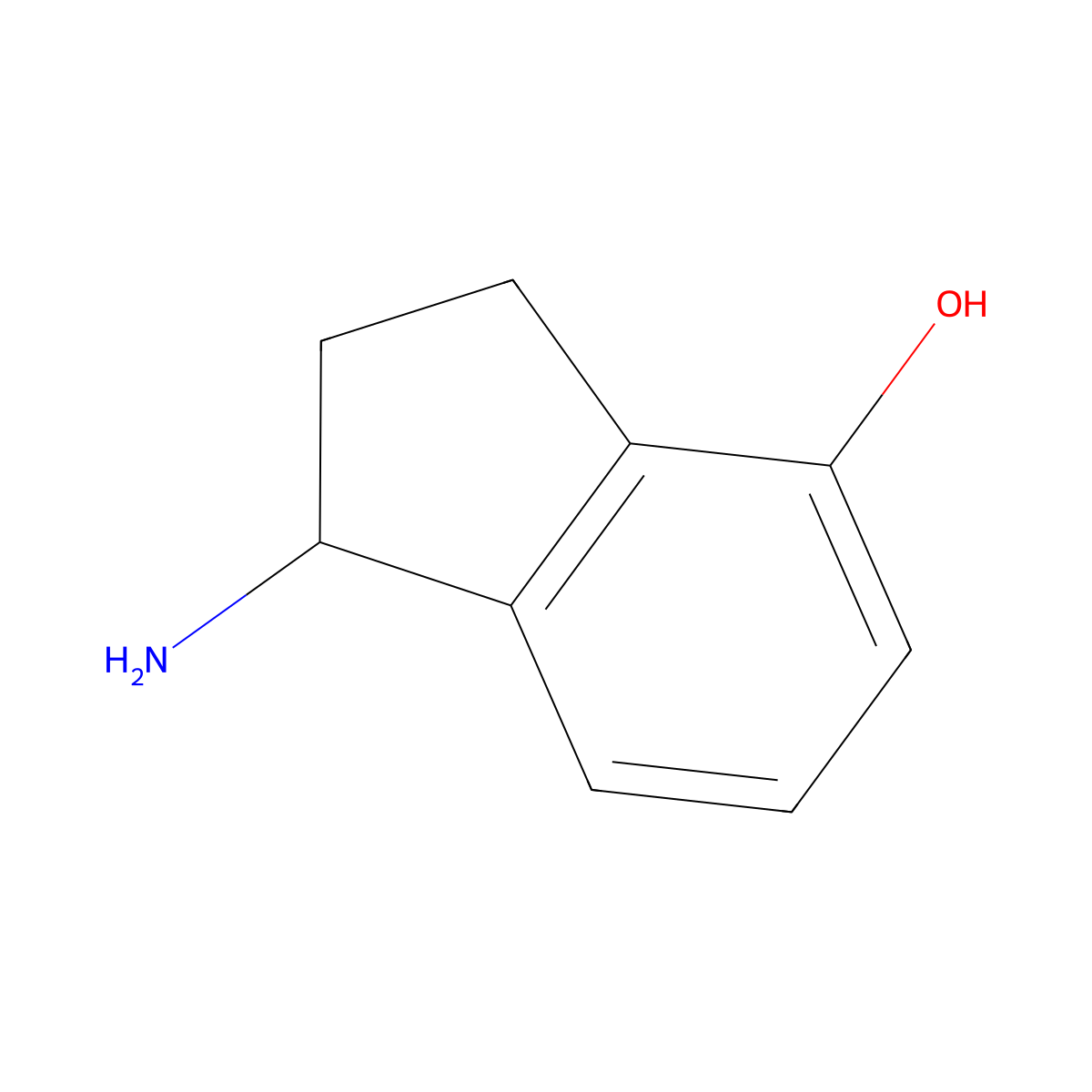 (R)-1-Amino-indan-4-OL molecular structure, CAS 1228561-05-4