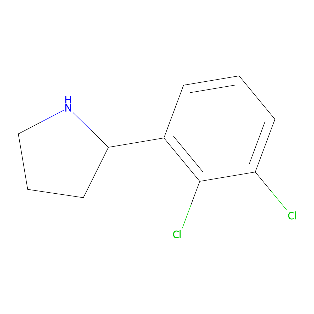 (2r)-2-(2,3-Dichlorophenyl)pyrrolidine molecular structure, CAS 1228561-35-0
