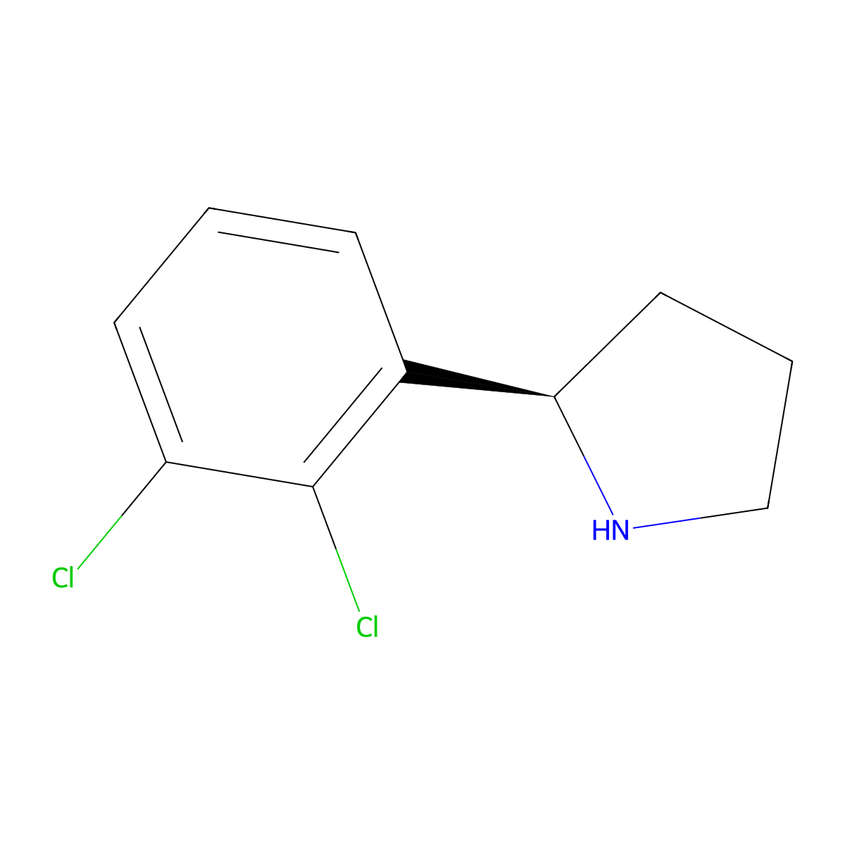 (2r)-2-(2,3-Dichlorophenyl)pyrrolidine molecular structure, CAS 1228561-35-0