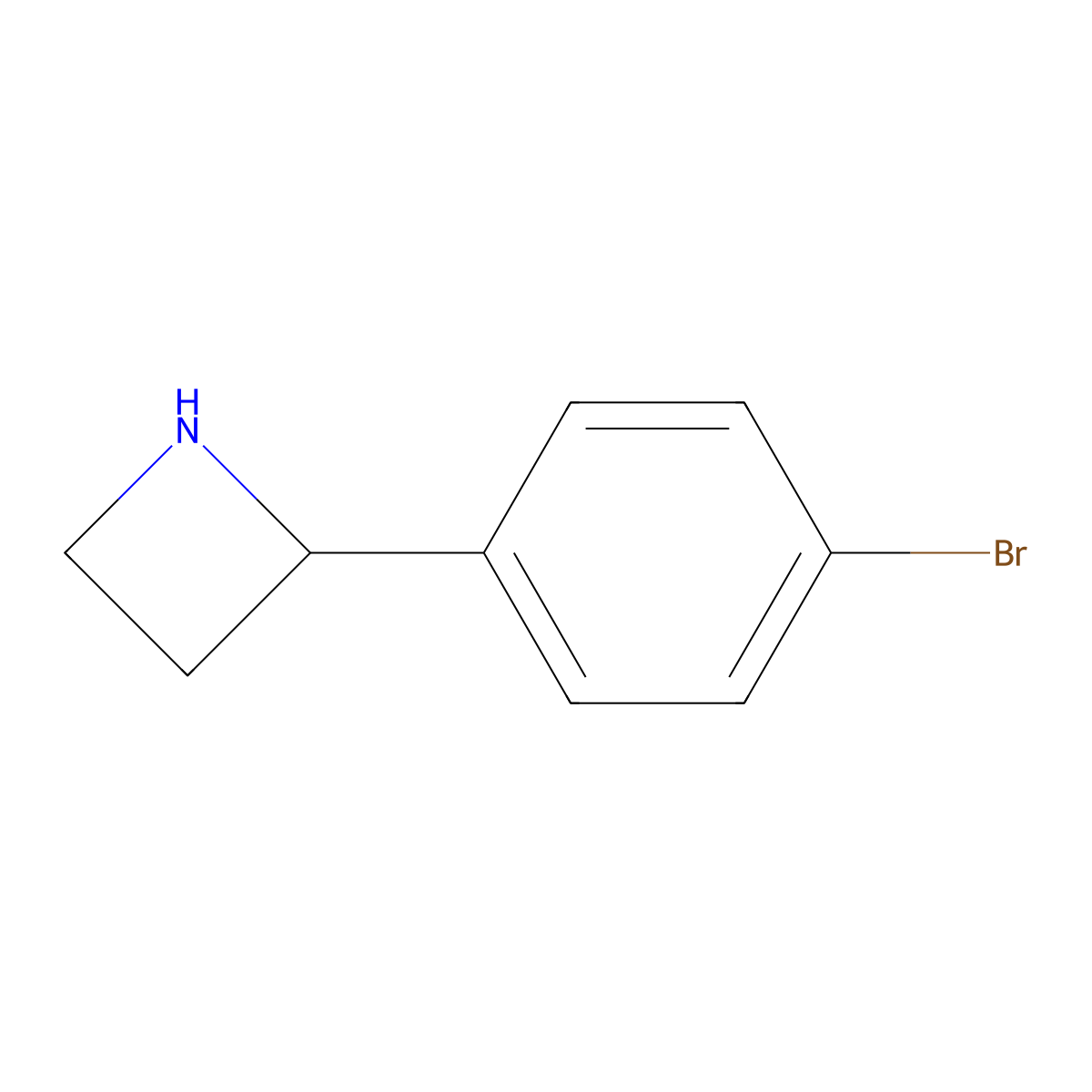 (2R)-2-(4-Bromophenyl)azetidine molecular structure, CAS 1228561-36-1