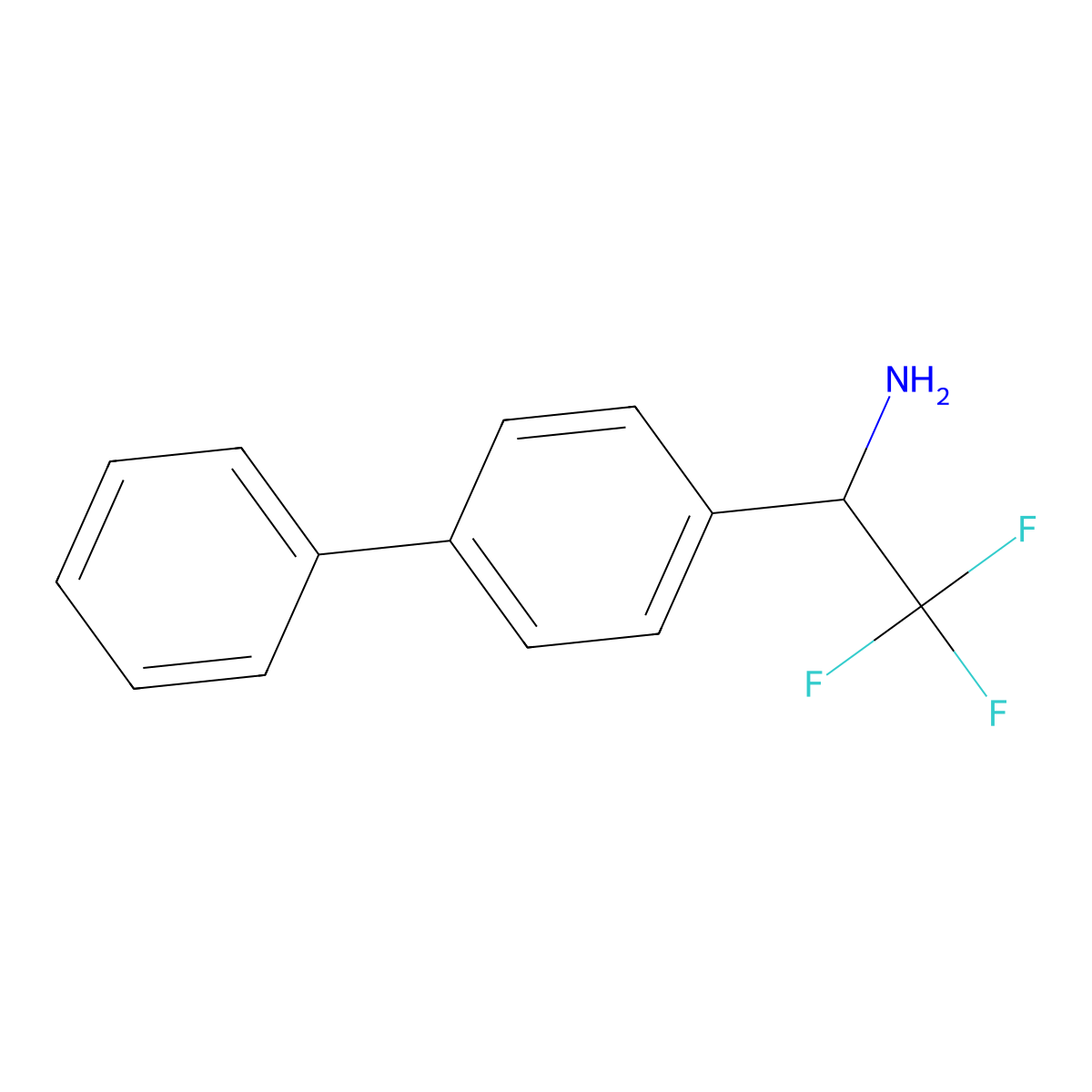 (1R)-1-{[1,1'-biphenyl]-4-yl}-2,2,2-trifluoroethan-1-amine molecular structure, CAS 1228561-53-2
