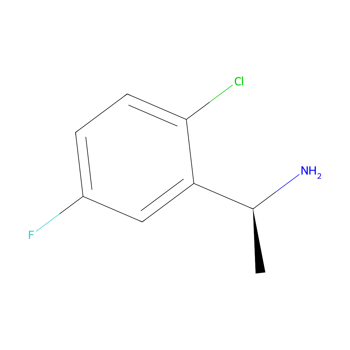 (1s)-1-(2-Chloro-5-fluorophenyl)ethan-1-amine molecular structure, CAS 1228561-69-0